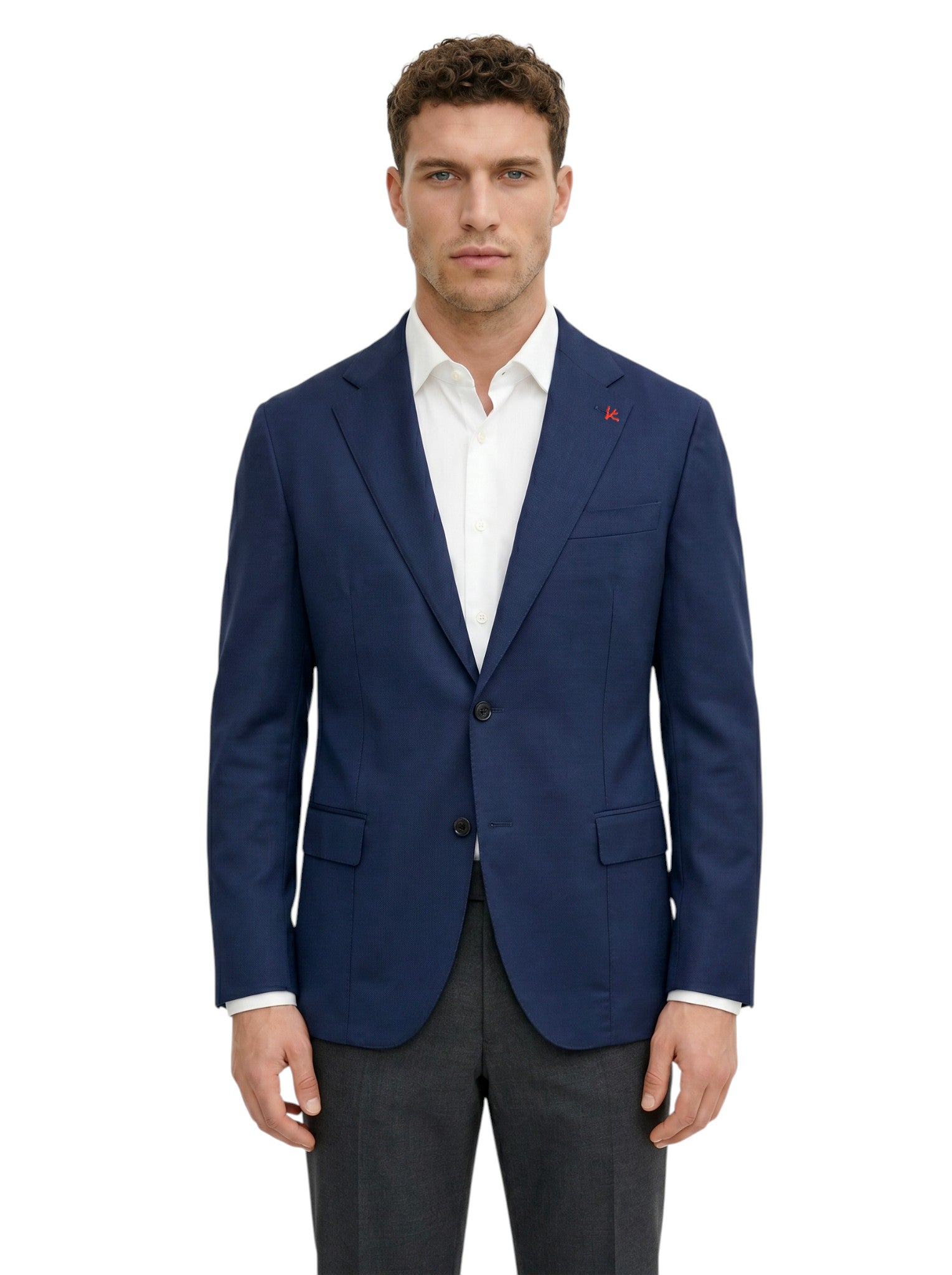 ISAIA NAPOLI "Marechiaro" Blue Sport Coat Fine Wool 50 US / 60 EU 8R