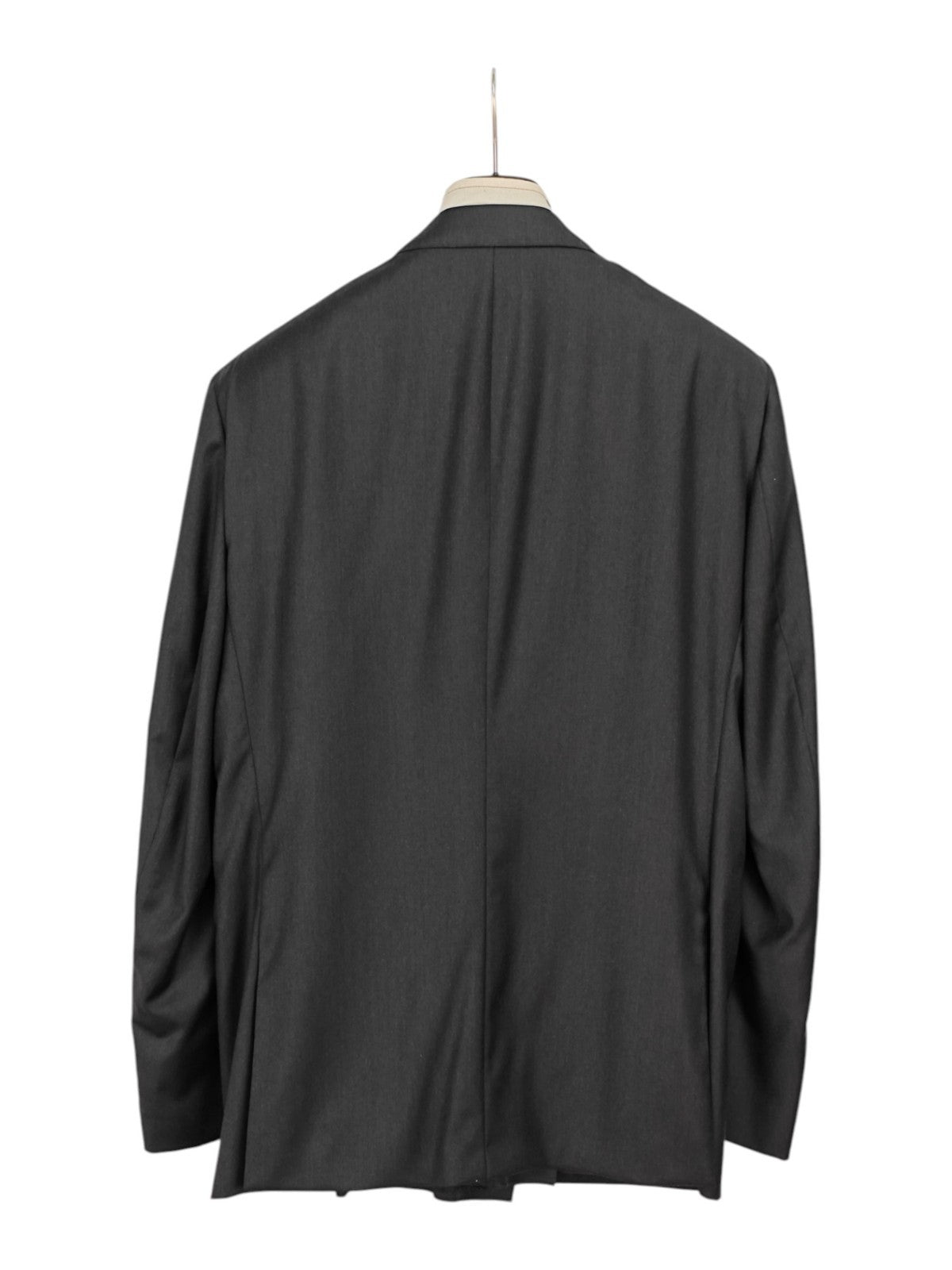 $2200 RAFFAELE CARUSO Gray Solid Suit LORO PIANA Wool Super 150's