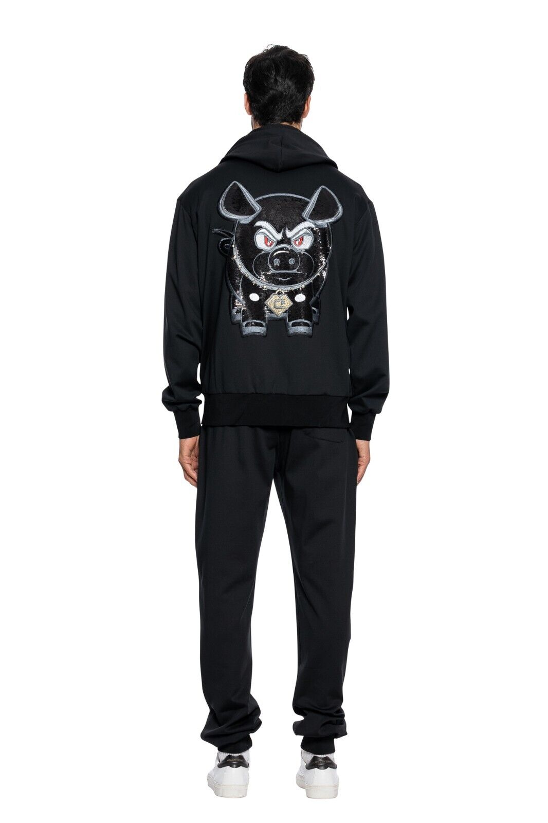 3500$ FABIO CAVIGLIA Tracksuit Jogging Suit "YEAR OF THE PIG" Silk Size XXL