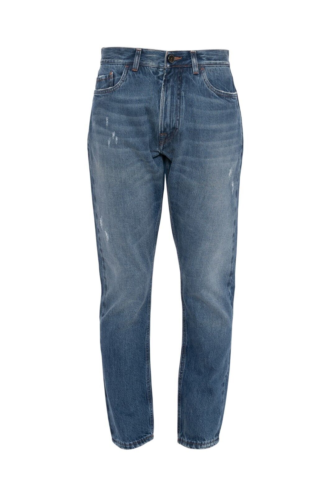 690$ ISAIA NAPOLI Blue Scratch Denim Jeans Trousers Pant Cotton 32 US / 48 EU