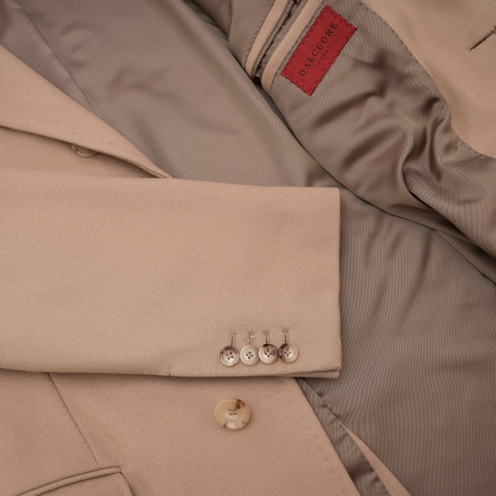 Sartoria DALCUORE NAPOLI Camel Hand-Sewn Overcoat Coat Heavy Wool 36 US / 46 EU