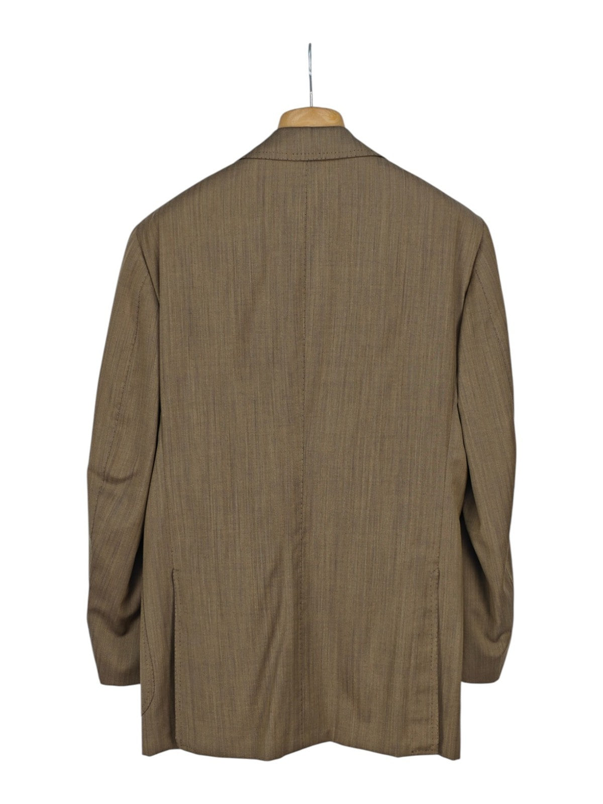 $3800 LUIGI BORRELLI NAPOLI Solaro Brown Full Hand-Sewn Suit Wool 38 US / 48 EU