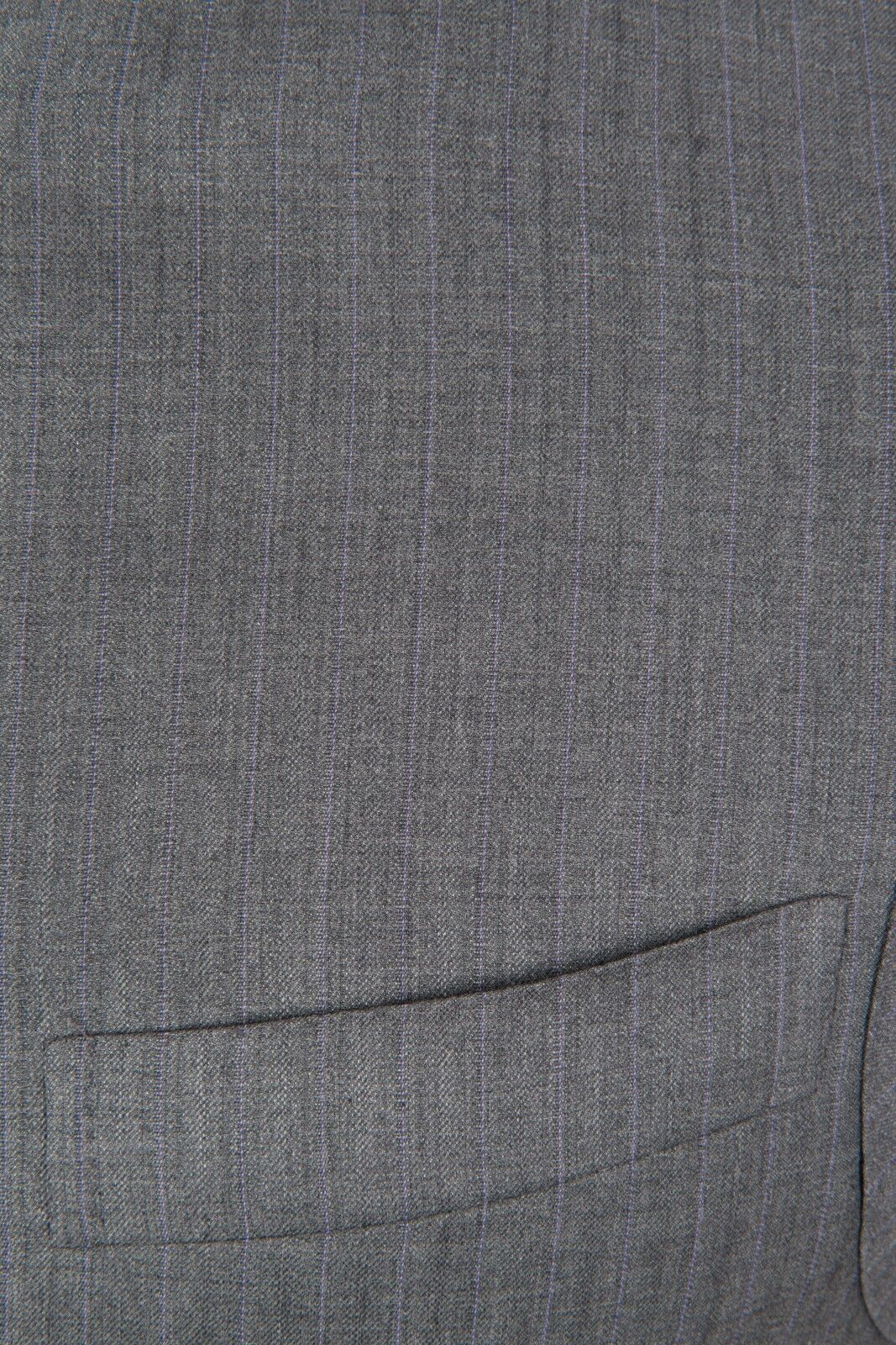 $7900 BIJAN Luxury Gray Wool Silk Nehru Jacket Hand-Sewn in Italy 38 US / 48 EU