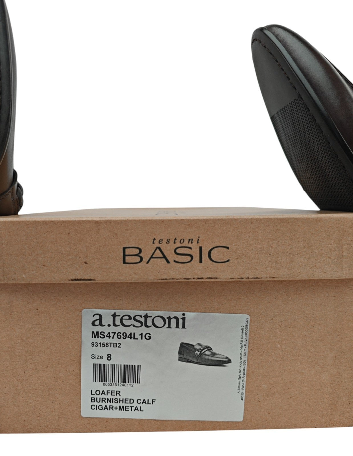 1200$ TESTONI Loafer Shoes Burnished Calf Cigar Brown 8 UK / 9 US / 42 IT