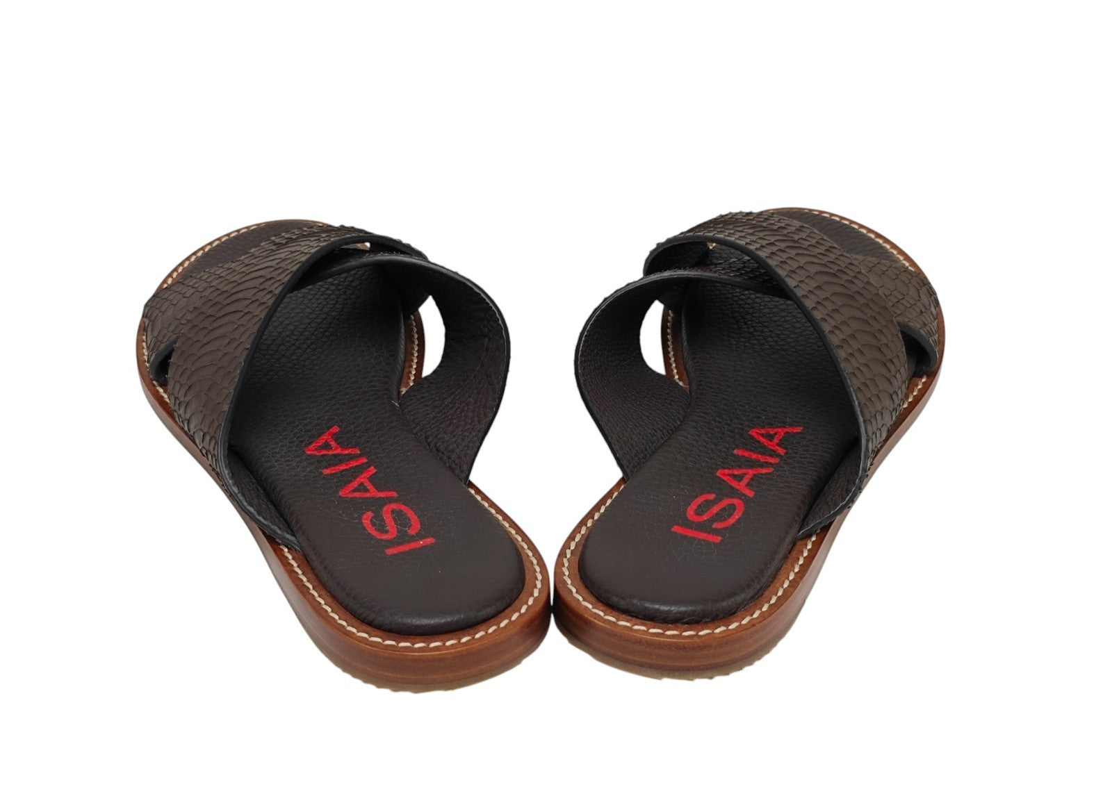 1200$ ISAIA NAPOLI Sandal Shoes Python Leather Handmade 9 UK - 10 US - 43 IT