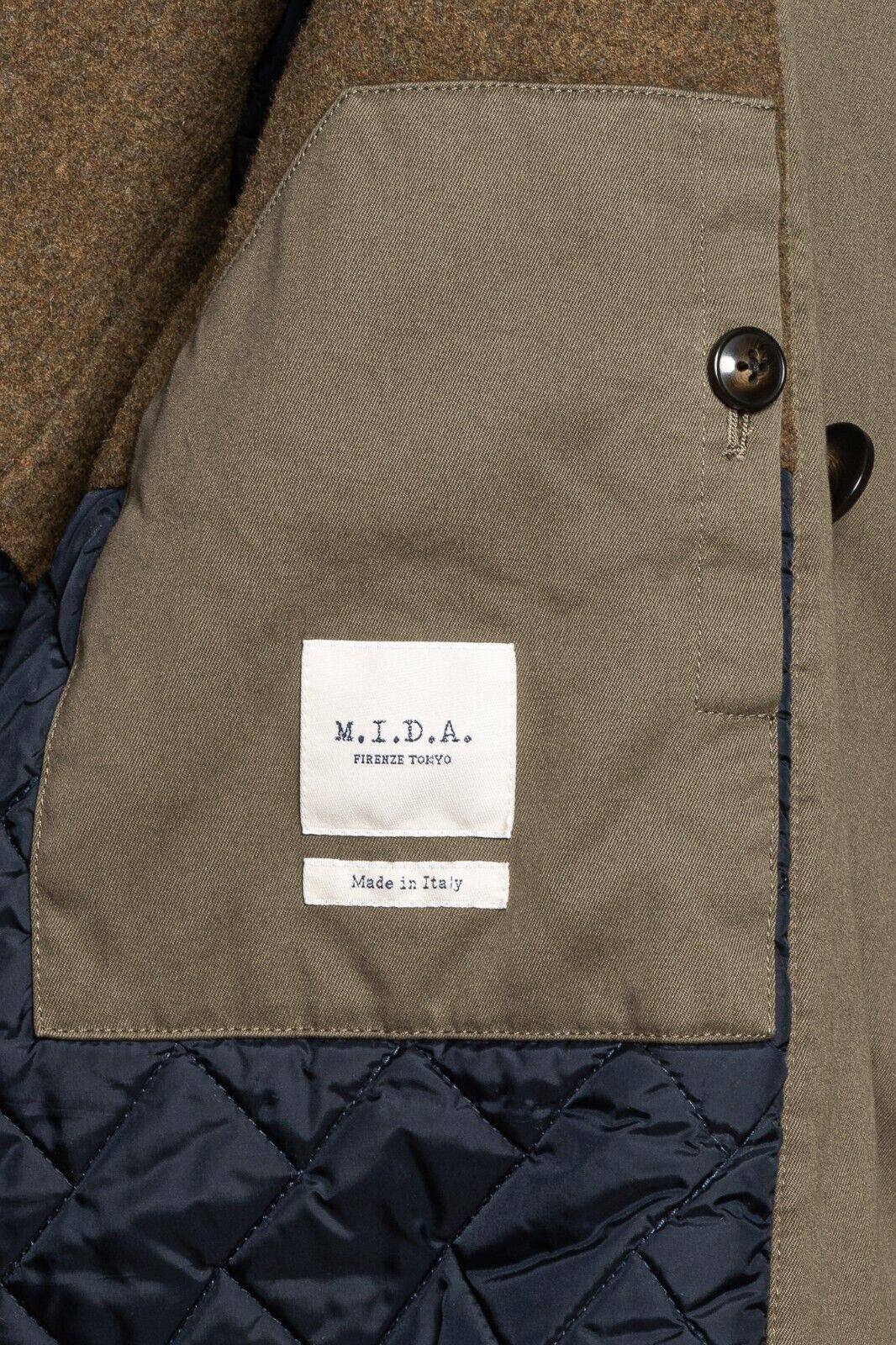 600$ M.I.D.A TOKYO-FIRENZE Field Jacket Filled in CASHPAD (Cashmere) 40 US 50 EU