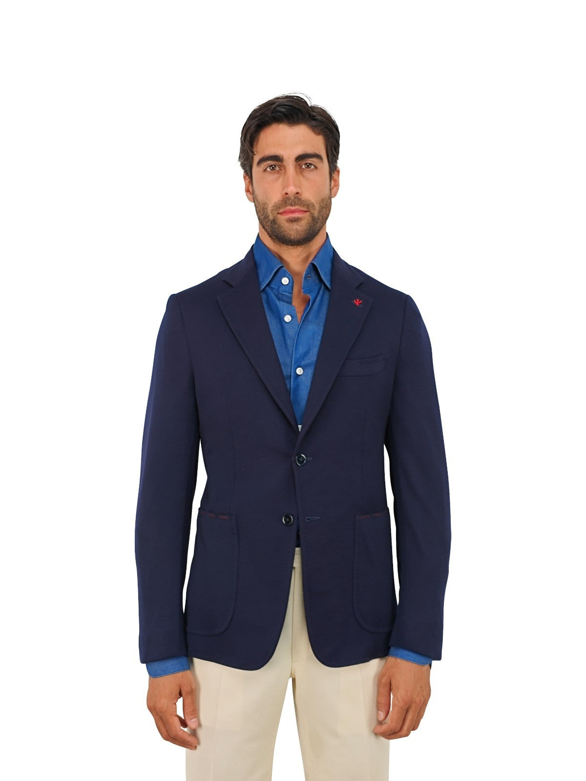 $5500 ISAIA NAPOLI "Comfort Project " Blue Navy Hand Sewn Jacket Sport Coat Wool