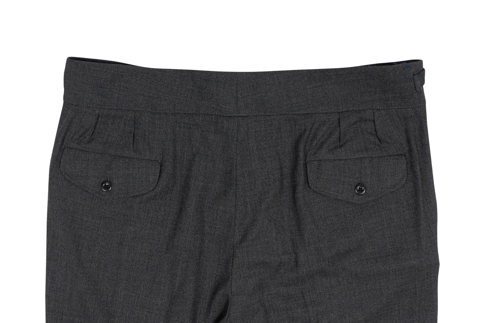 670$ RUBINACCI NAPOLI "Manny" Gray Wool High Rise Pant Gurkha 38 US / 54 EU