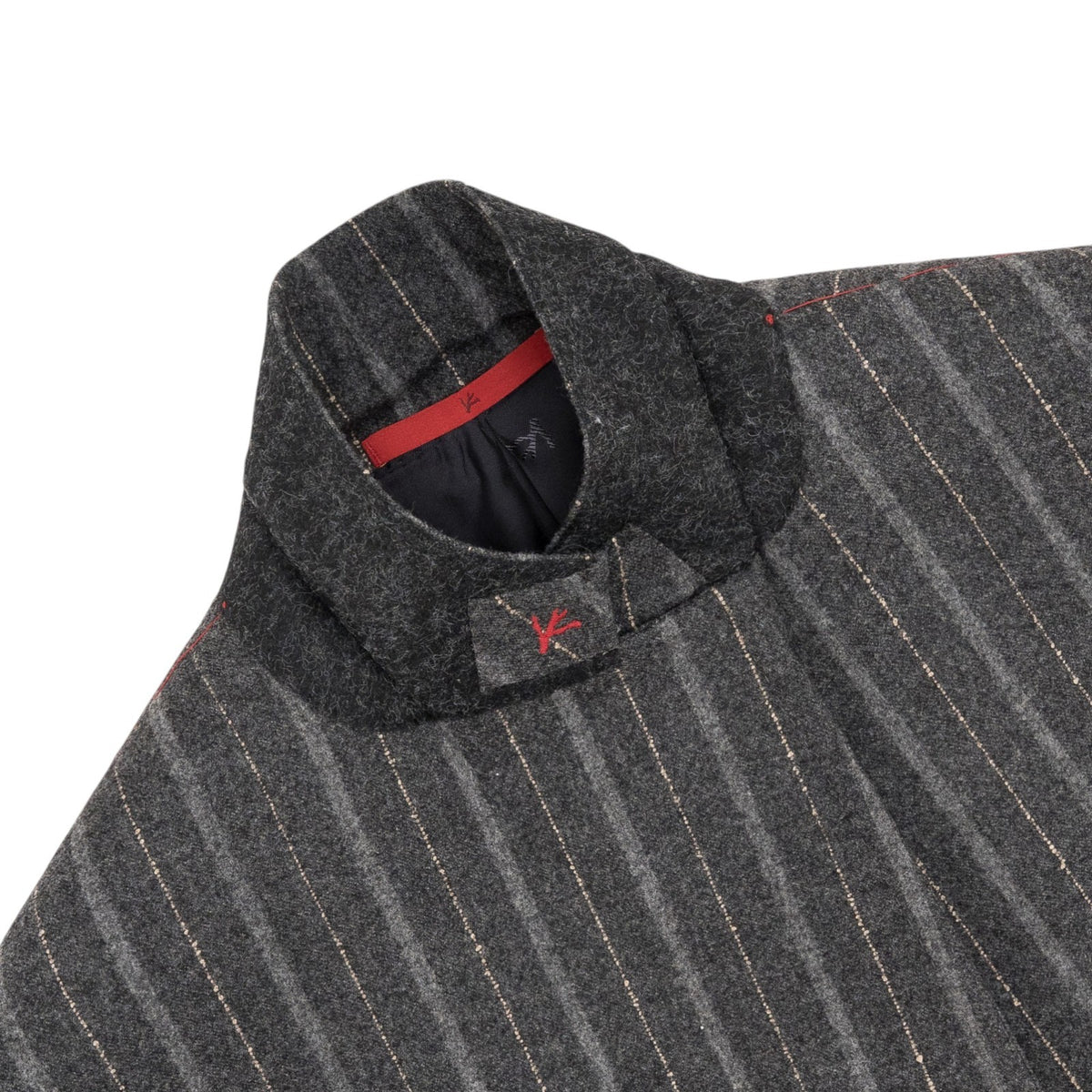 $6600 ISAIA NAPOLI "Marechiaro" Gray Suit Flannel Wool Striped 38 US / 48 EU 8R
