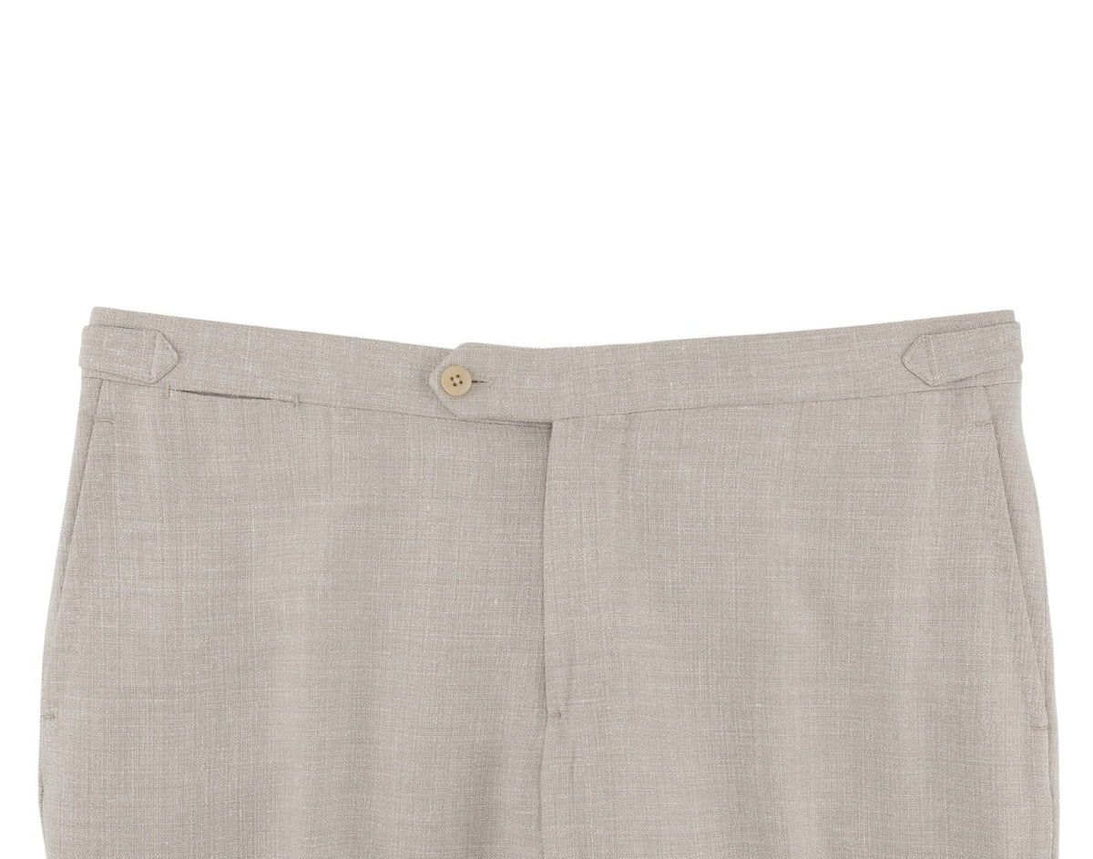$6800 ISAIA NAPOLI "Capri" Sand Suit Wool / Silk / Linen 42 US / 52 EU 8R