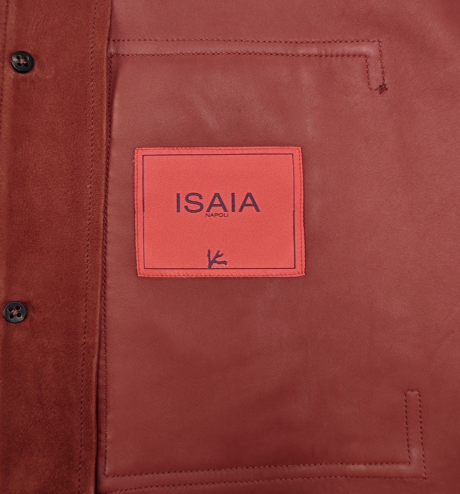 $5950 ISAIA NAPOLI Rust Jacket Suede Lambskin Leather 36 US / 46 EU