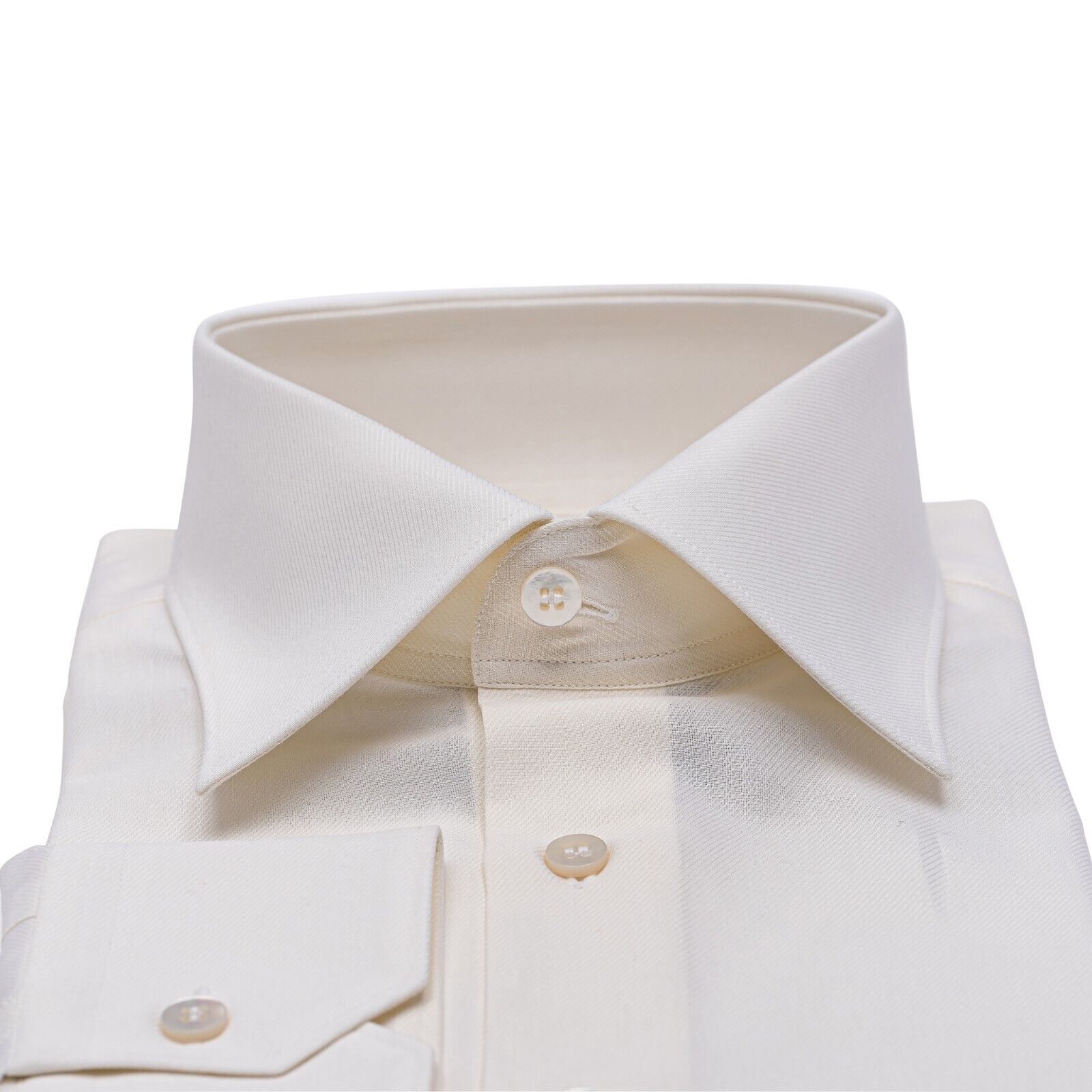 690$ LUXURY GERLIN Shirt Light Light Yellow Twill ALUMO Cotton 1F BIJAN