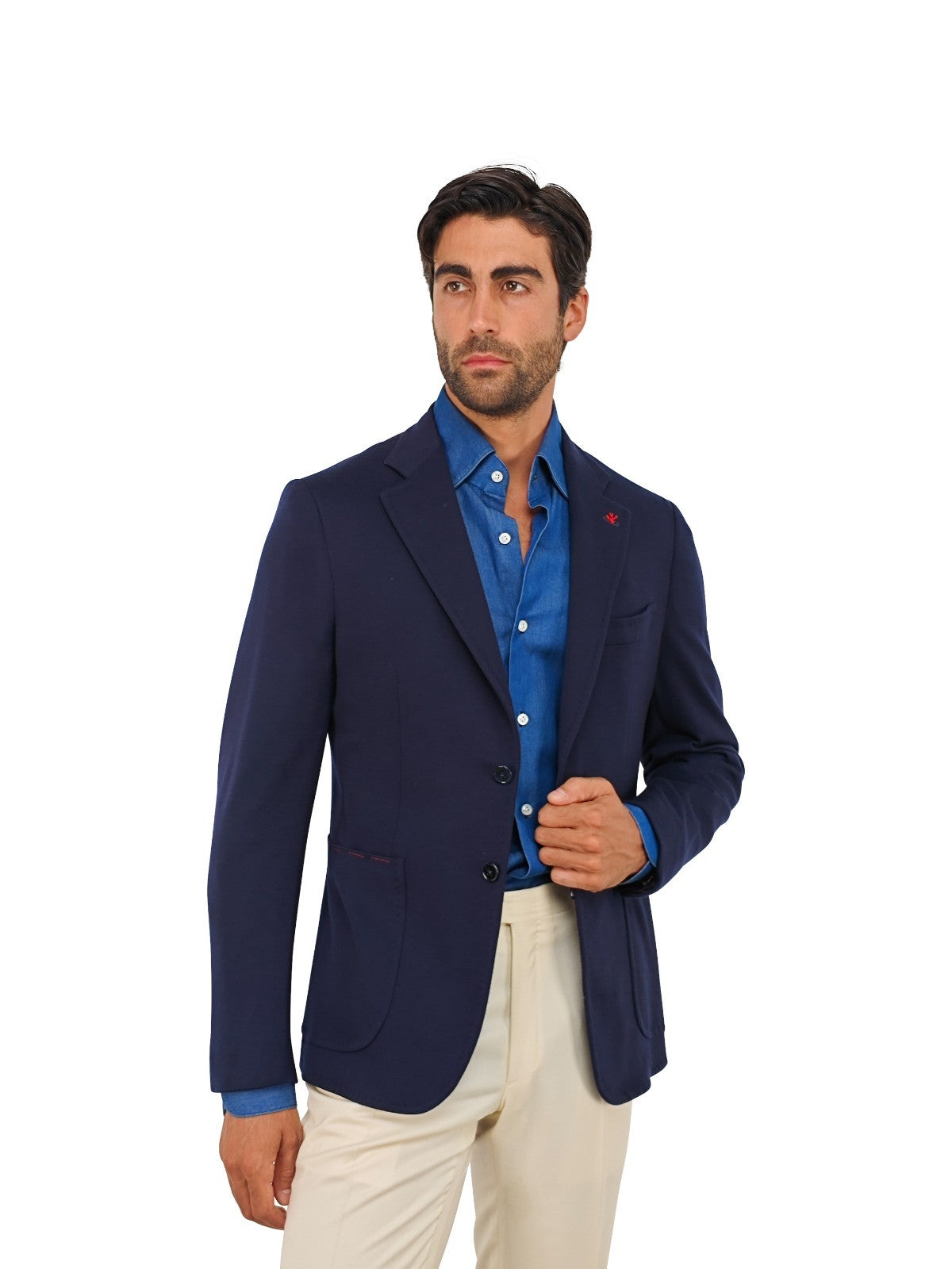 $5500 ISAIA NAPOLI "Comfort Project " Blue Navy Hand Sewn Jacket Sport Coat Wool