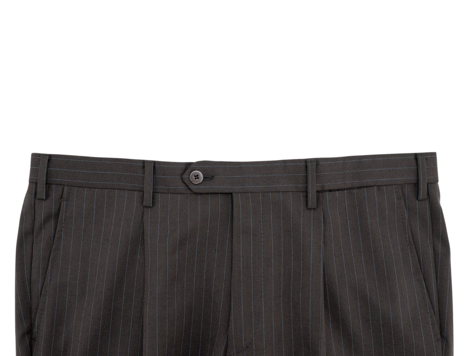 1870$ MACO by RAFFAELE CARUSO Dark Brown Striped Suit 3/2 Roll Wool 44 US 54 IT