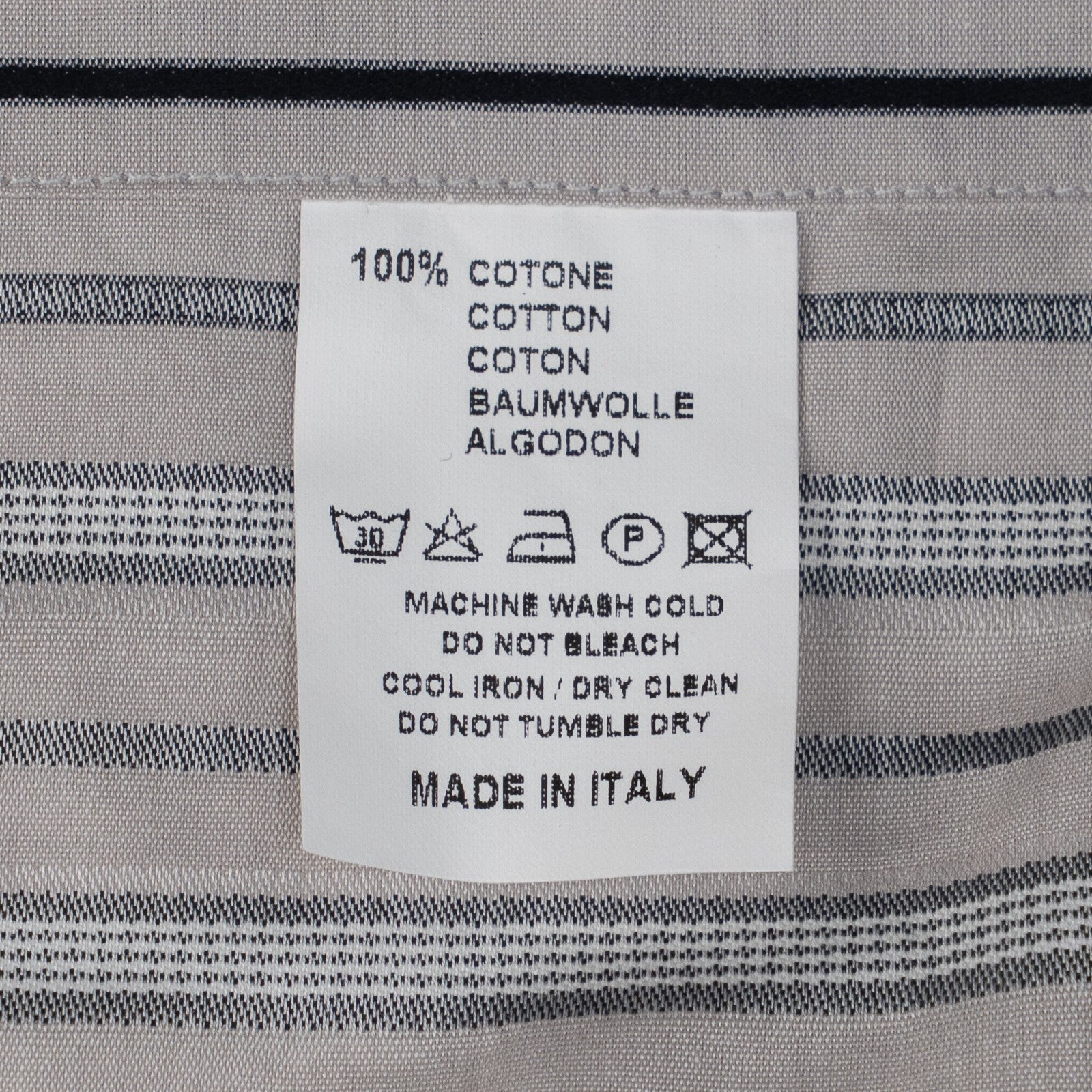 500$ ETRO MILANO Shirt Striped Gray Button Down 100% Cotton Size 15.5 - 39
