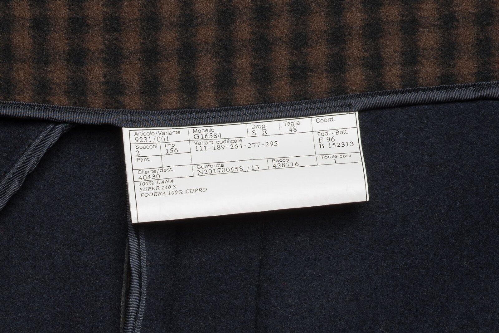 $2790 BELVEST Brown Flannel Wool 140's Coat Jacket 38 US / 48 EU Drop 8R