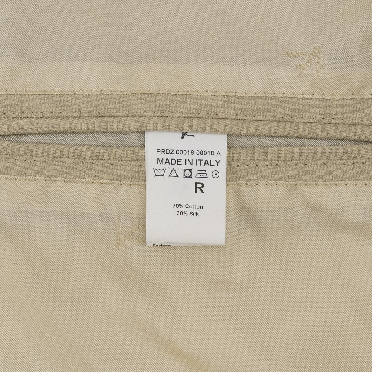 $3500 ISAIA Techno Cotton Silk Aqua Varsity Jacket Water Repellent Light Beige
