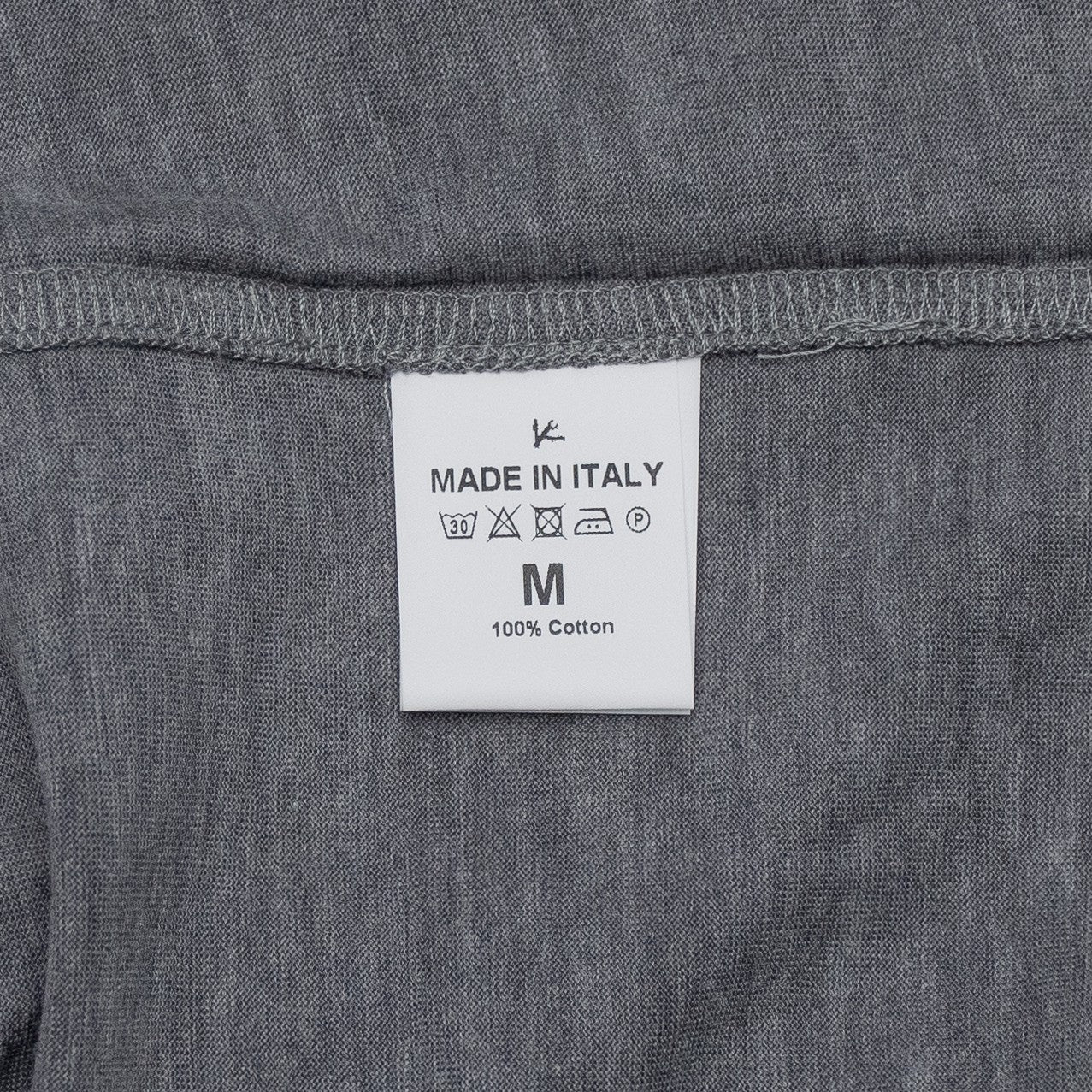 575$ ISAIA NAPOLI "ANACAPRI" Gray T-Shirt Fine Cotton - Size M - Made in Italy