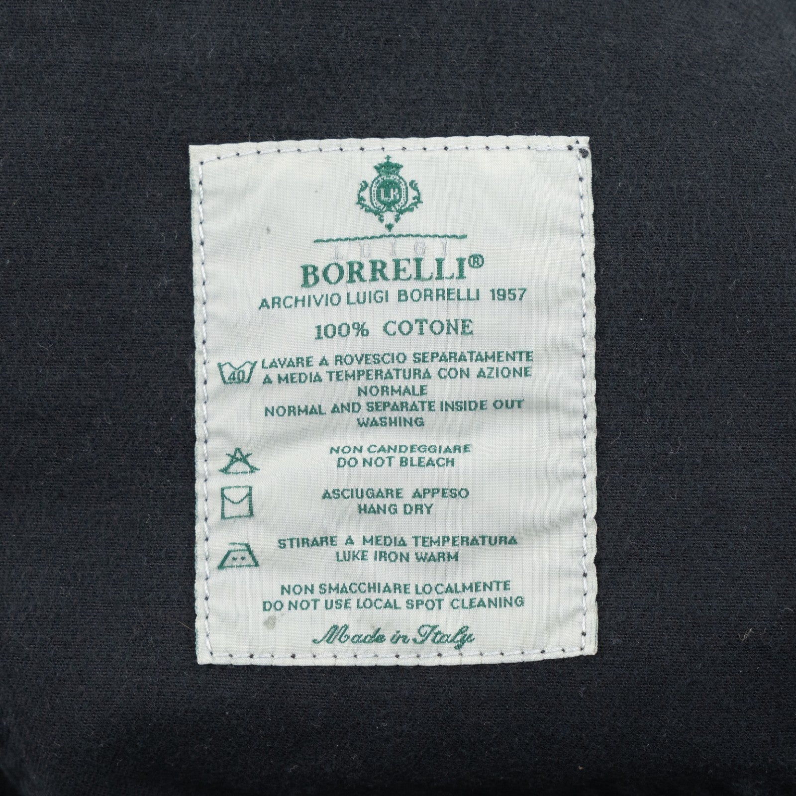 415$ LUIGI BORRELLI NAPOLI Dark Blue Denim Jeans Pant Twill Cotton 34 US / 50 EU