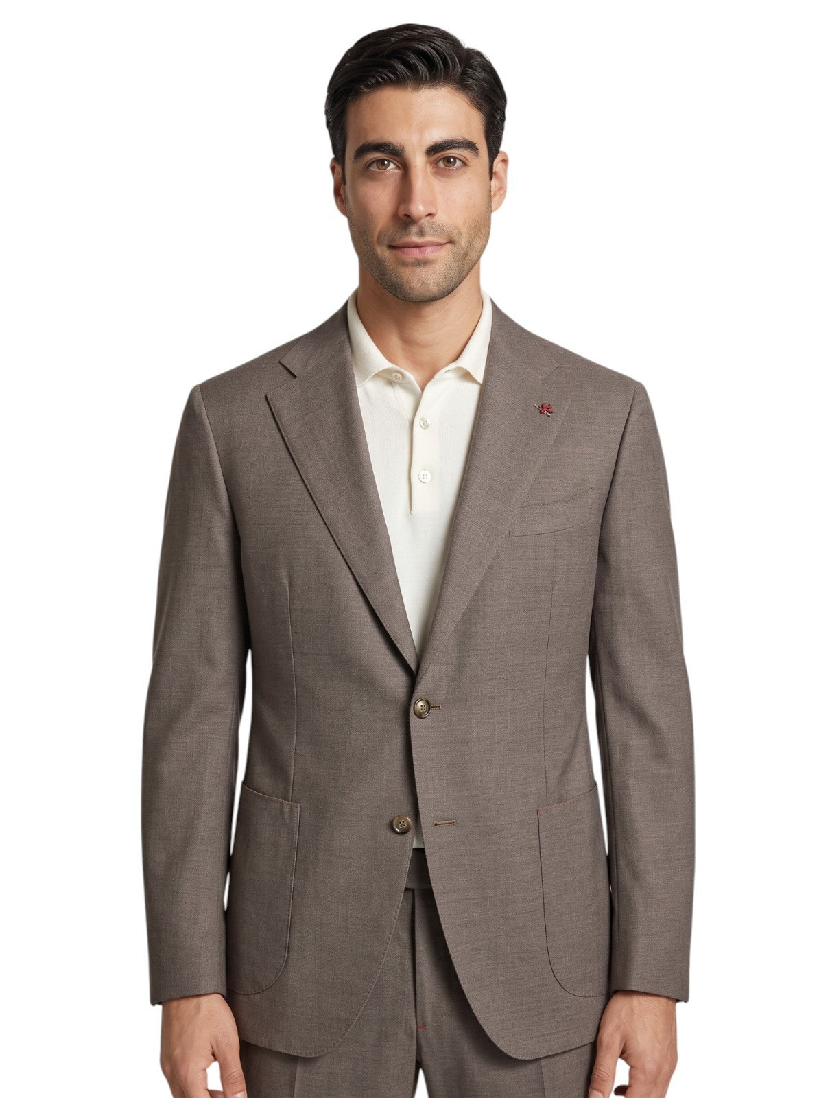 $6900 ISAIA "Marechiaro" Dark Beige Suit Wool Comfort Project 48 US / 58 EU 7R