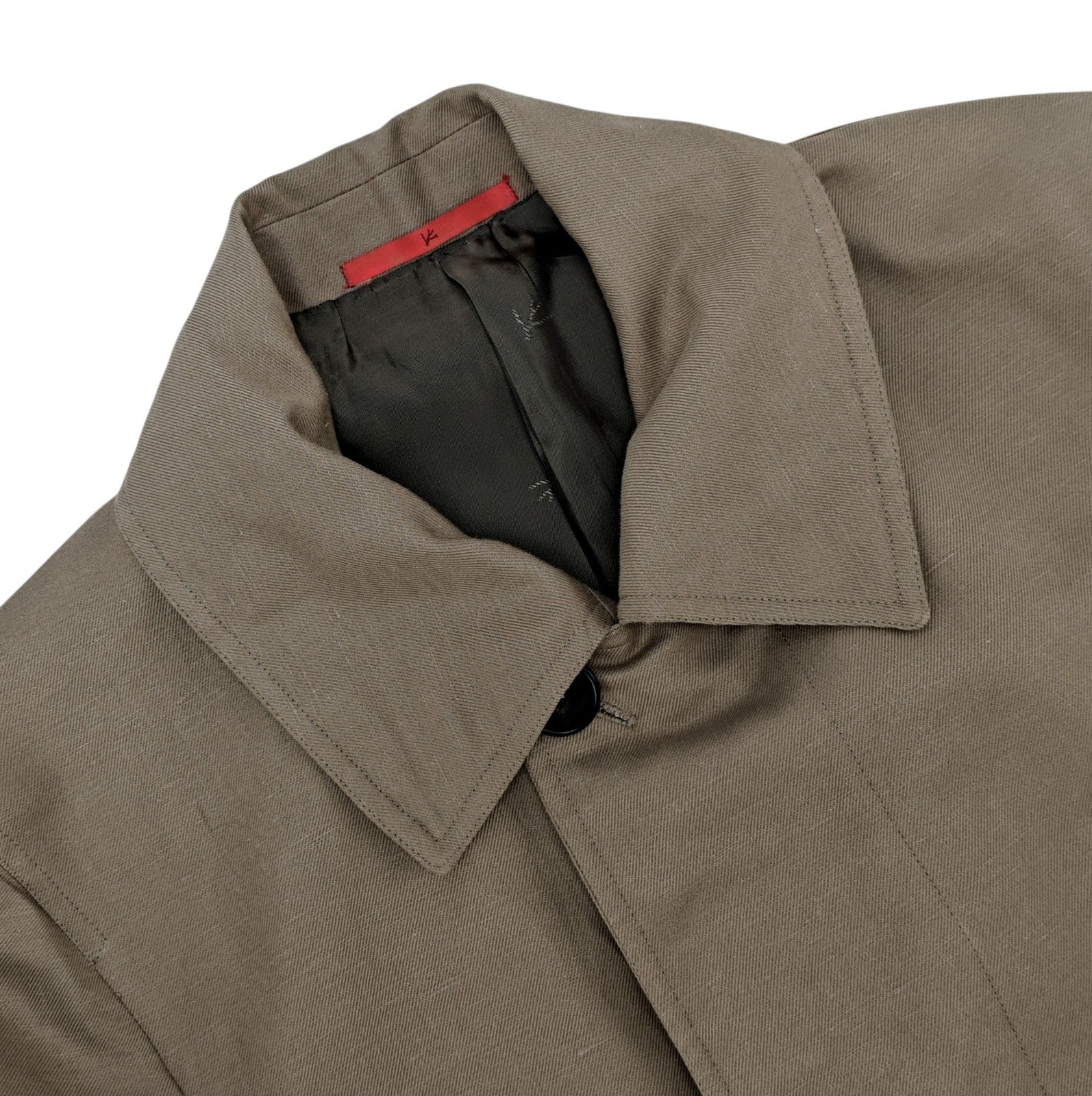 5450$ ISAIA NAPOLI Light Beige Carcoat Overcoat Cotton - Linen 38 US / 48 EU