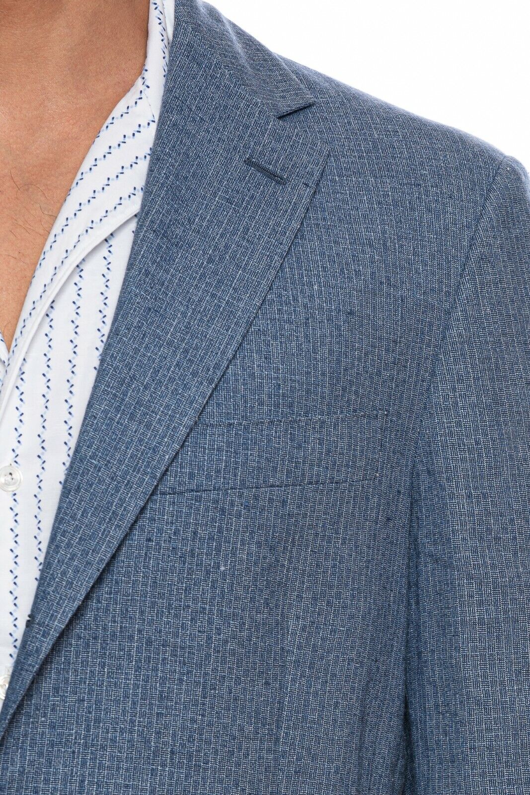 BELVEST Handmade in Italy Jacket Blazer Linen Wool Royal Blue 42 US / 52 EU 7R