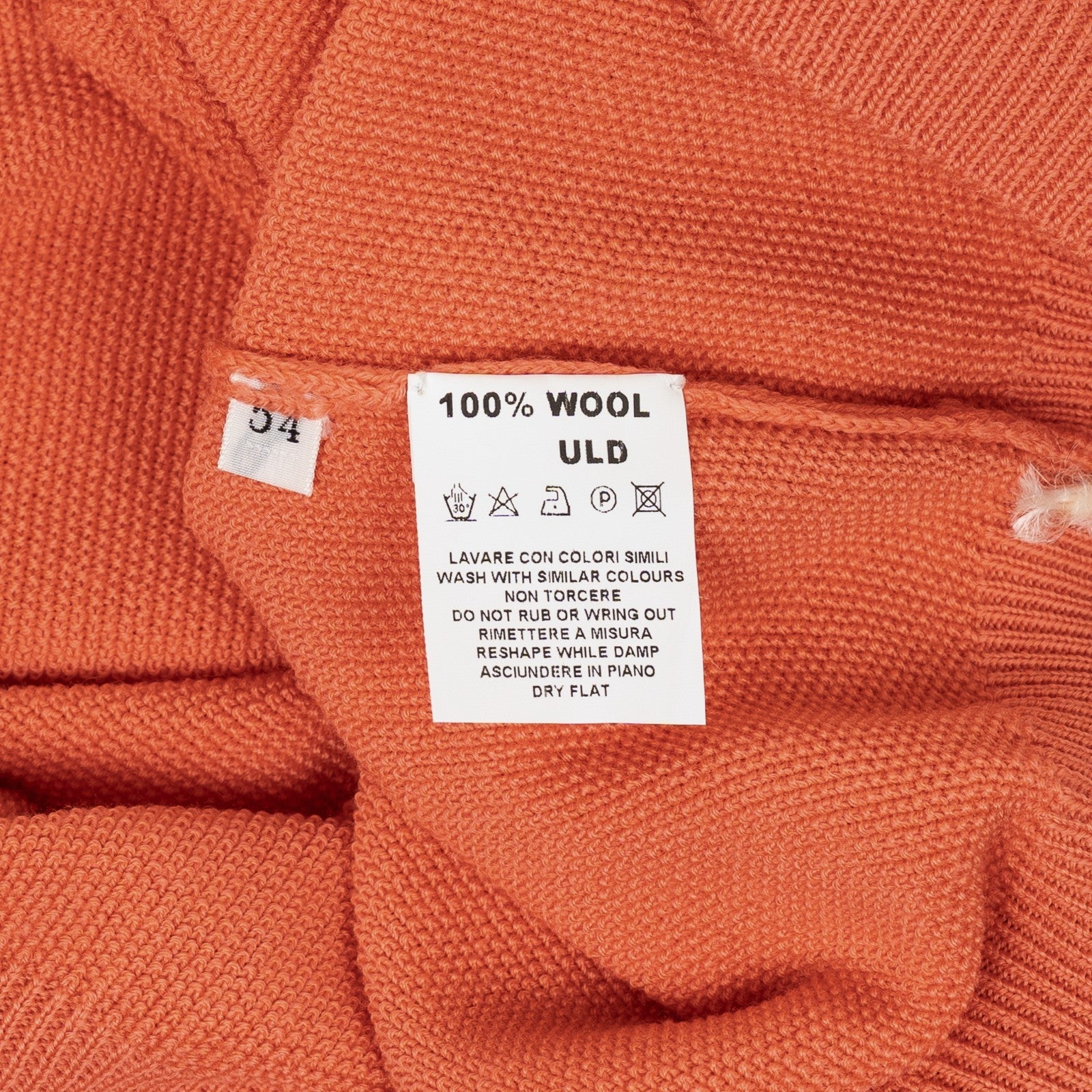 550$ RUBINACCI NAPOLI Coral Sweater Crewneck Knit Wool 44 US / 54 EU