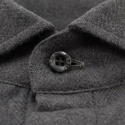 1450$ ISAIA NAPOLI Gray Hand-Sewn Shirt Soft Wool 16 - 41