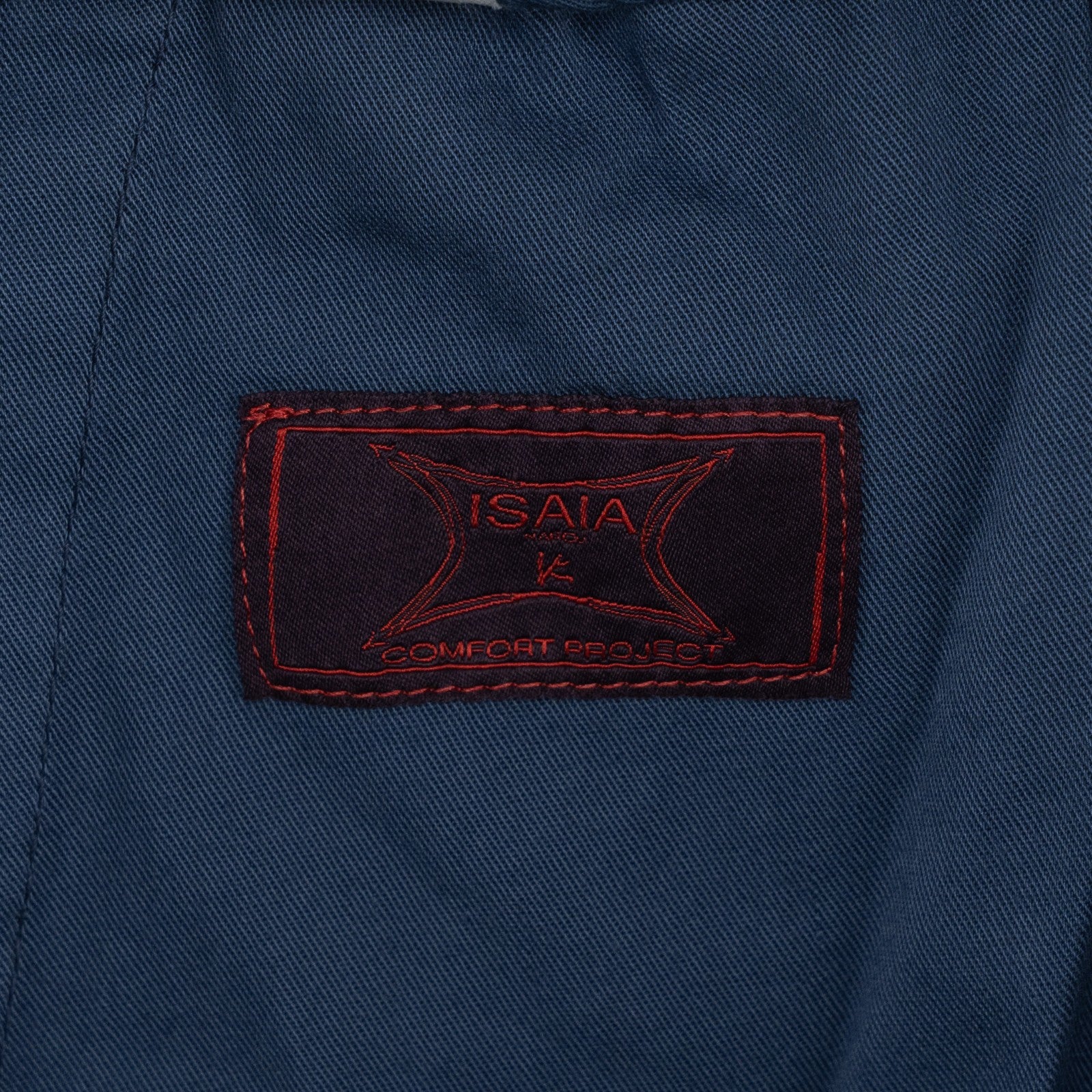 1150$ ISAIA NAPOLI Blue Drawstring Pant Slim Tapered Fit Cotton 32 US / 48 EU