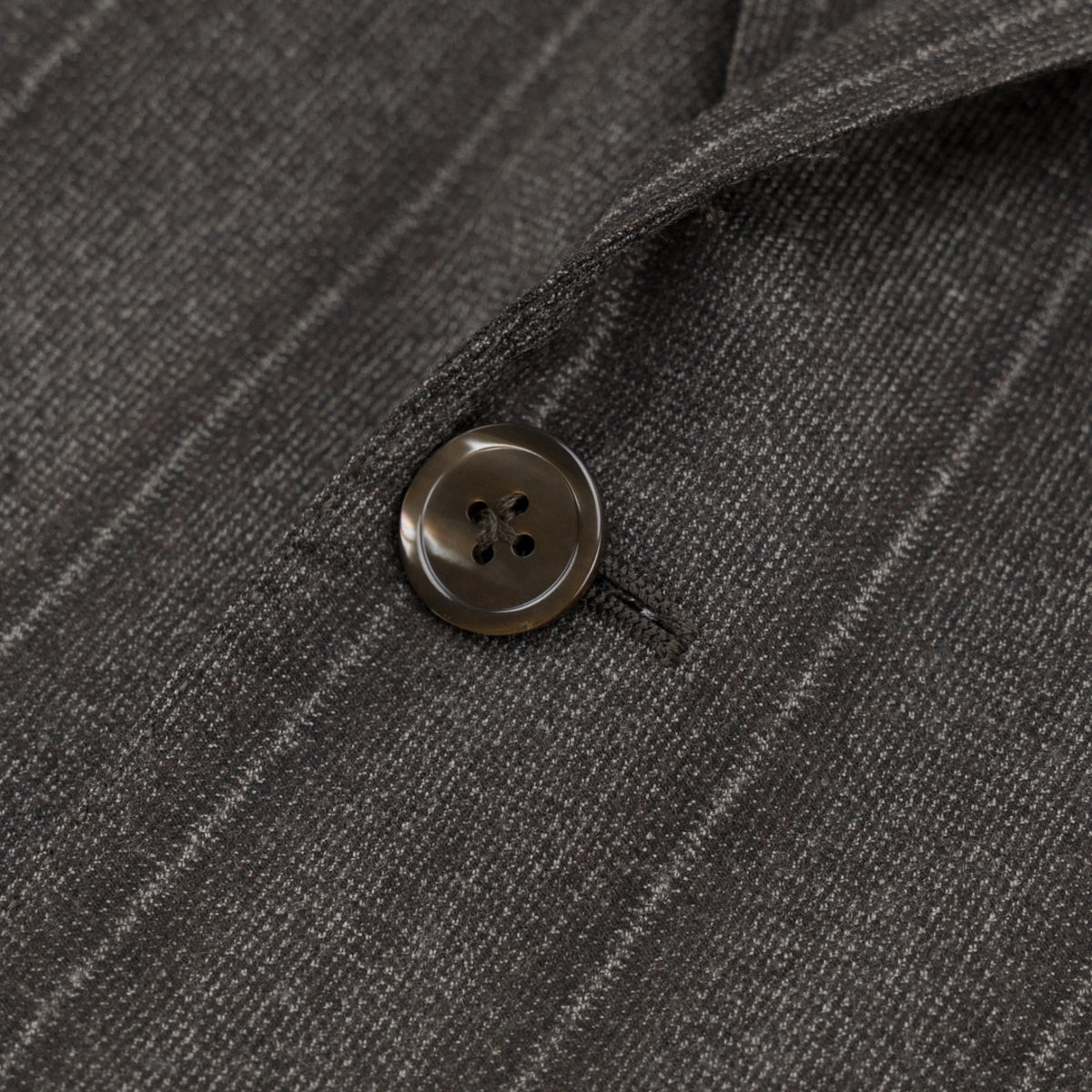 $6850 ISAIA NAPOLI "Marechiaro" Brown / Gray Suit Hand-Sewn Wool Striped