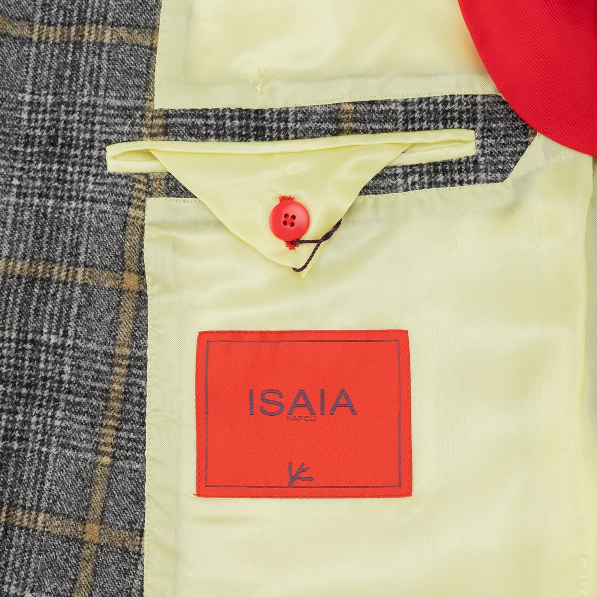 $6600 ISAIA "Gregorio" Gray Hand-Sewn Suit Flannel Wool Plaids 40 US / 50 EU 7R