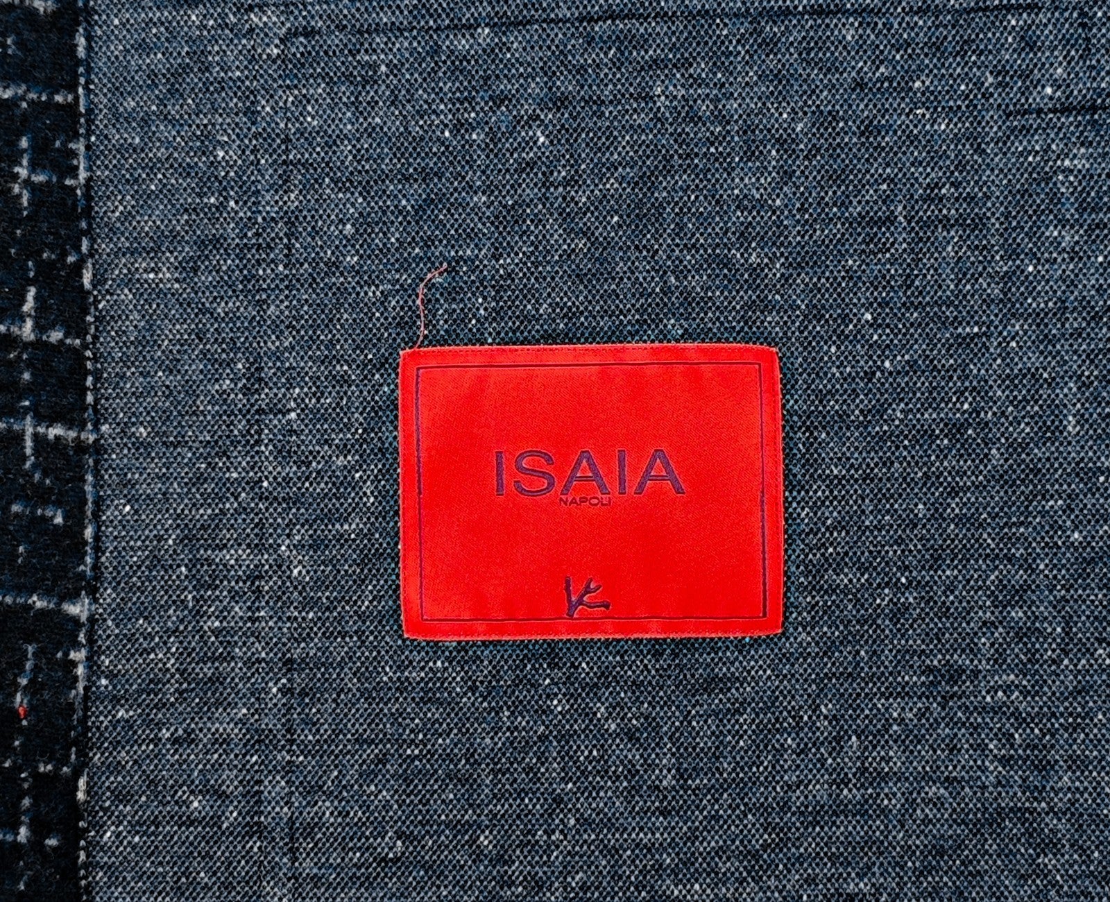 $1650 ISAIA Blue Hand-Sewn Overshirt Jacket Wool - Silk - Cotton Size L
