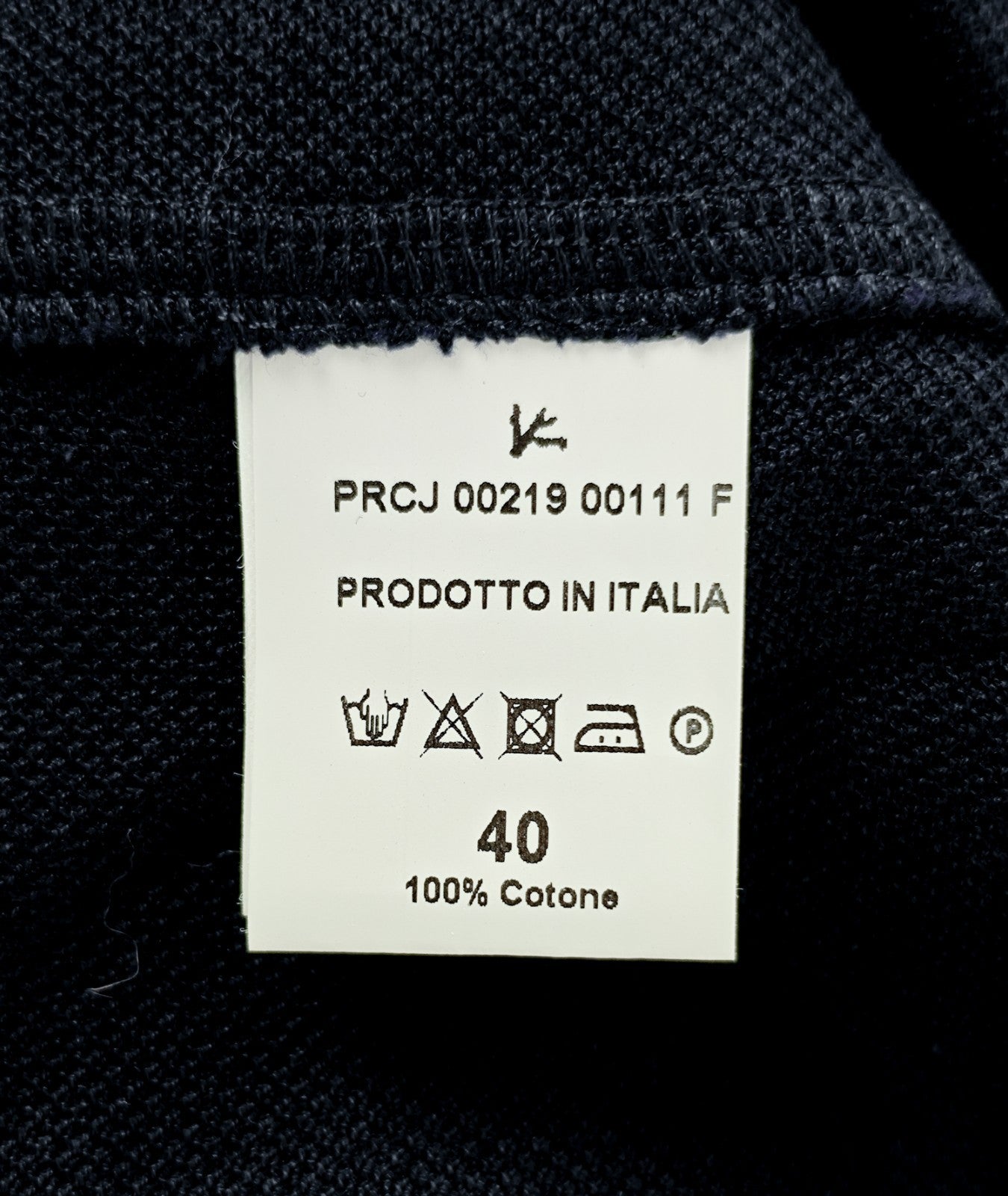 730$ ISAIA NAPOLI Dress Shirt Blue Navy Knit Medium Cotton 15.75 - 40
