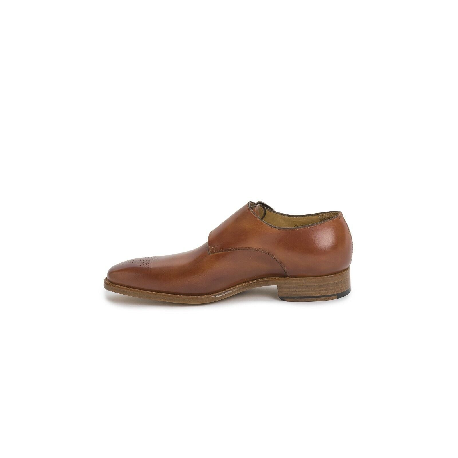 Carlos Santos Leather Double Monk Strap Brown Braga Goodyear Welted Wingtip 8117