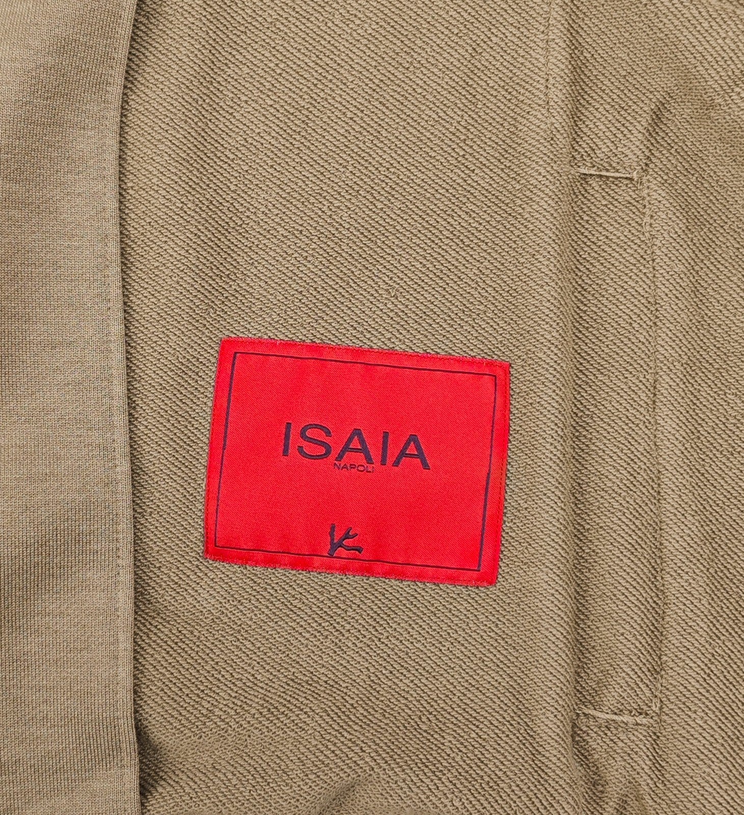 $2400 ISAIA NAPOLI Beige Zip Tracksuit Jogging Jersey Cotton - Silk Size XL