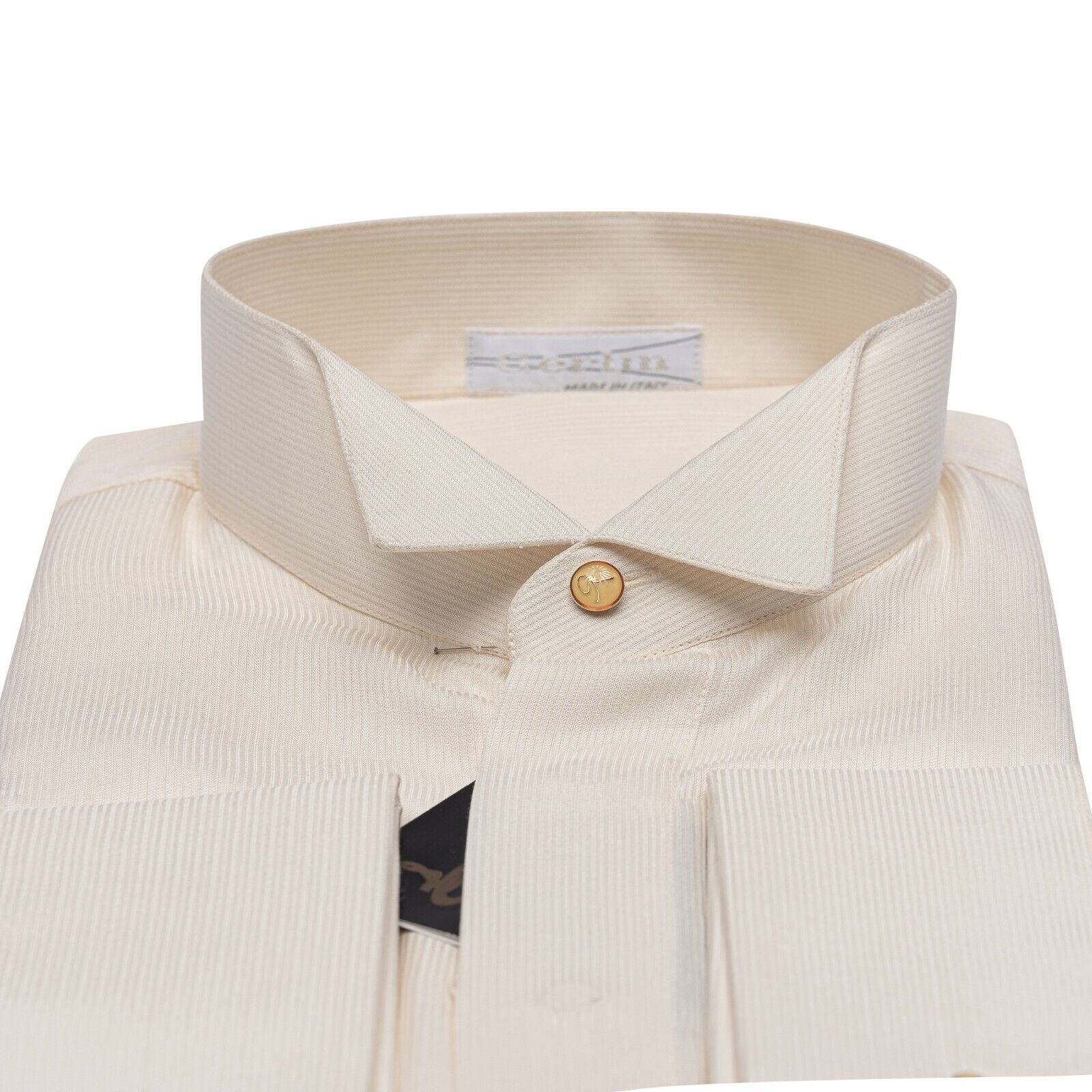 690$ LUXURY GERLIN Smoking Shirt Ivory Cotton 16 - 41 3C BIJAN