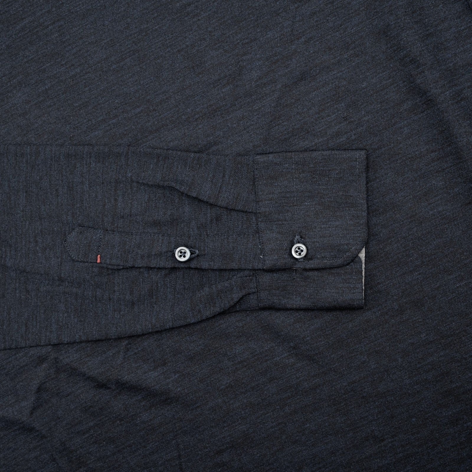 1100$ ISAIA NAPOLI Blue Handmade Polo Long Sleeve Extrafine Wool