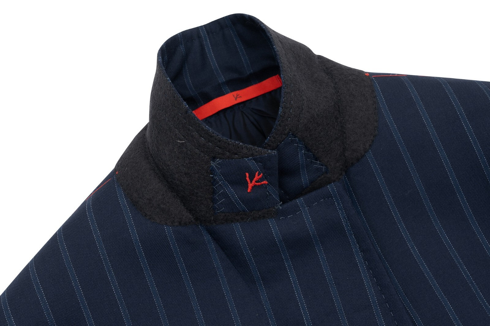 $5600 ISAIA NAPOLI Blue Hand-Sewn Striped Suit Fine Wool 36 US / 46 EU 8R