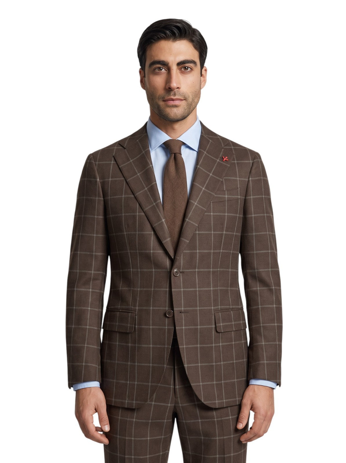 $6850 ISAIA NAPOLI "Marechiaro" Brown Suit Hand-Sewn Black Sheep Wool