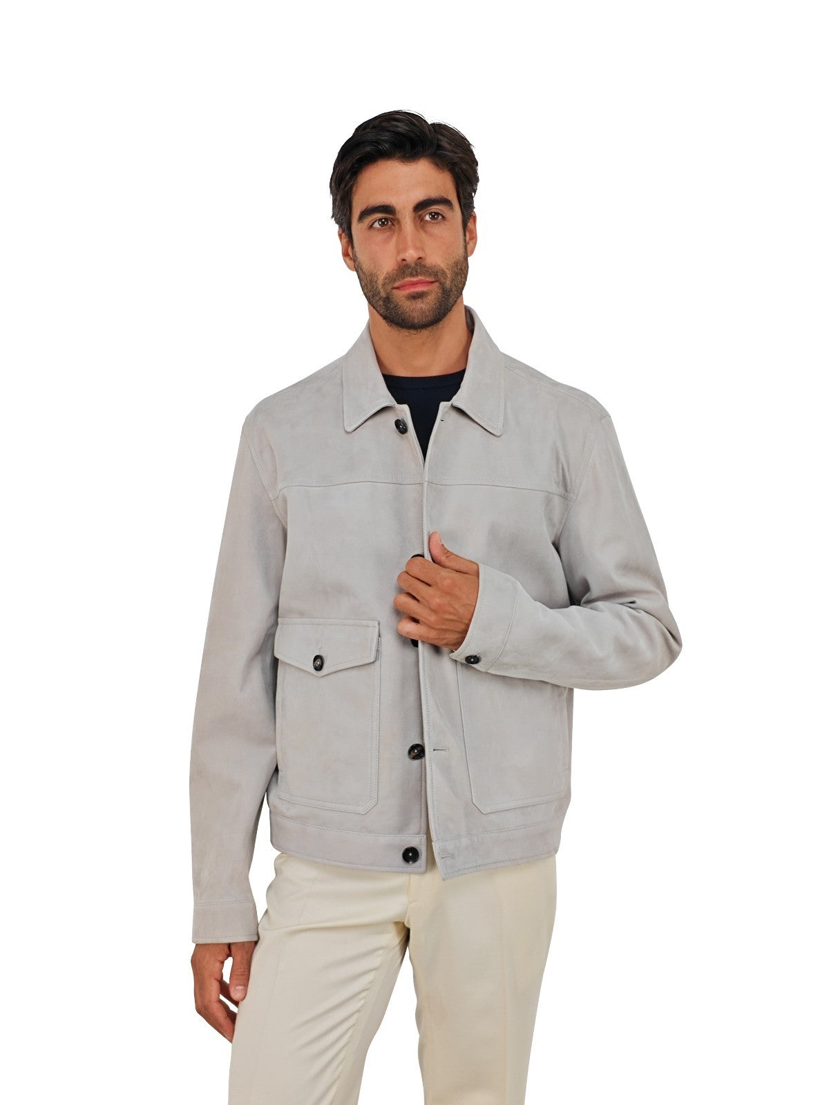 5200$ ISAIA NAPOLI "Portofino" Ice Jacket Lambskin Leather 42 US / 52 EU