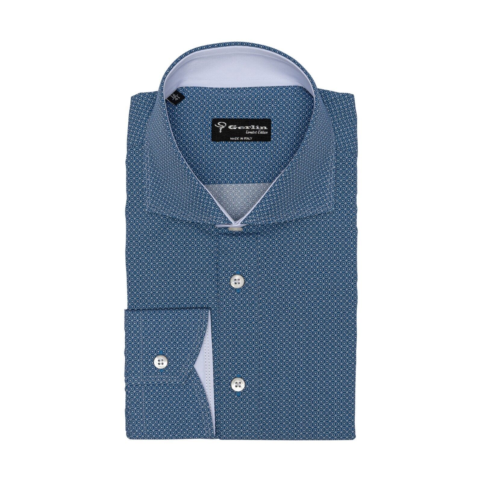 690$ LUXURY GERLIN Shirt Blue THOMAS MASON Fine Cotton 4L BIJAN