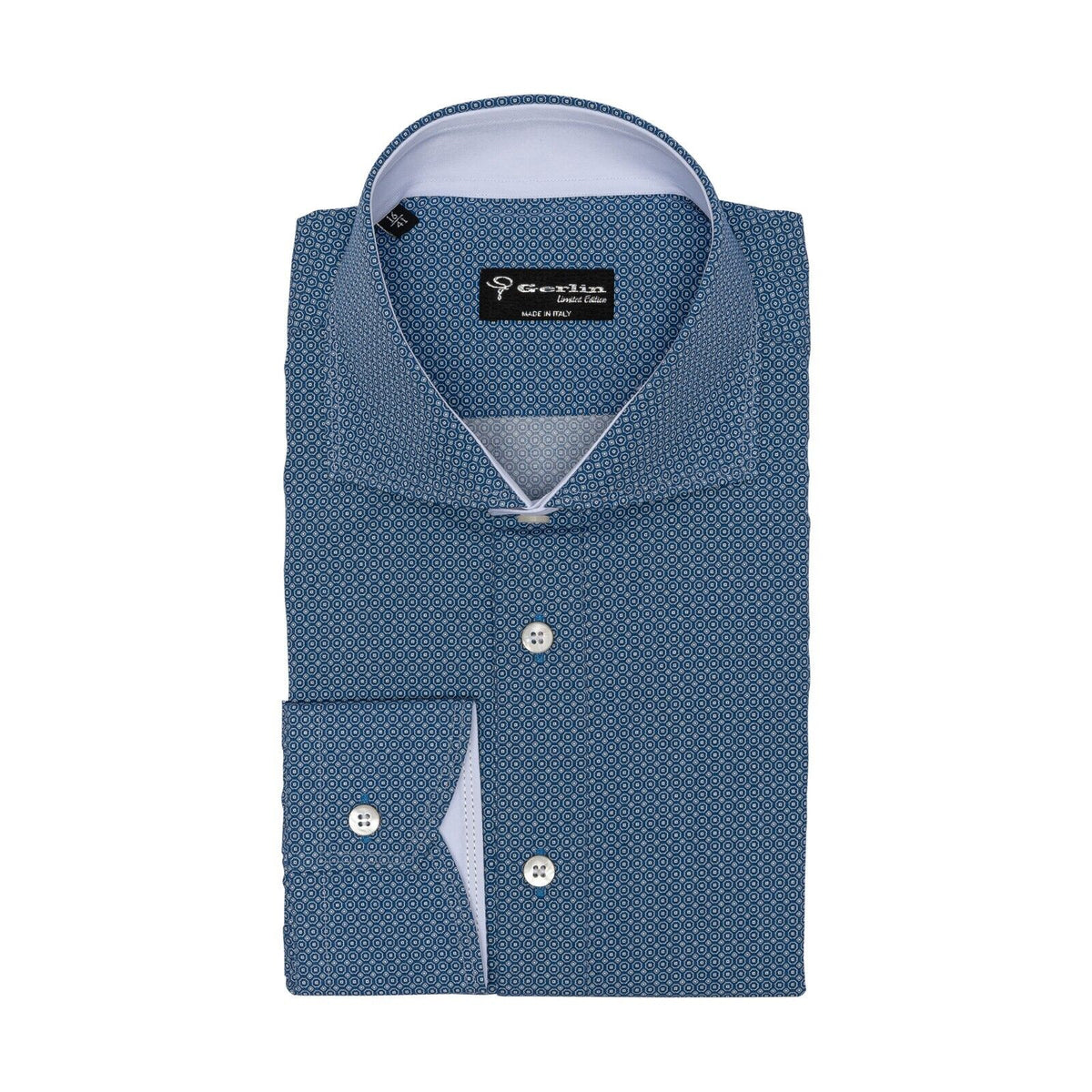 690$ LUXURY GERLIN Shirt Blue THOMAS MASON Fine Cotton 4L BIJAN