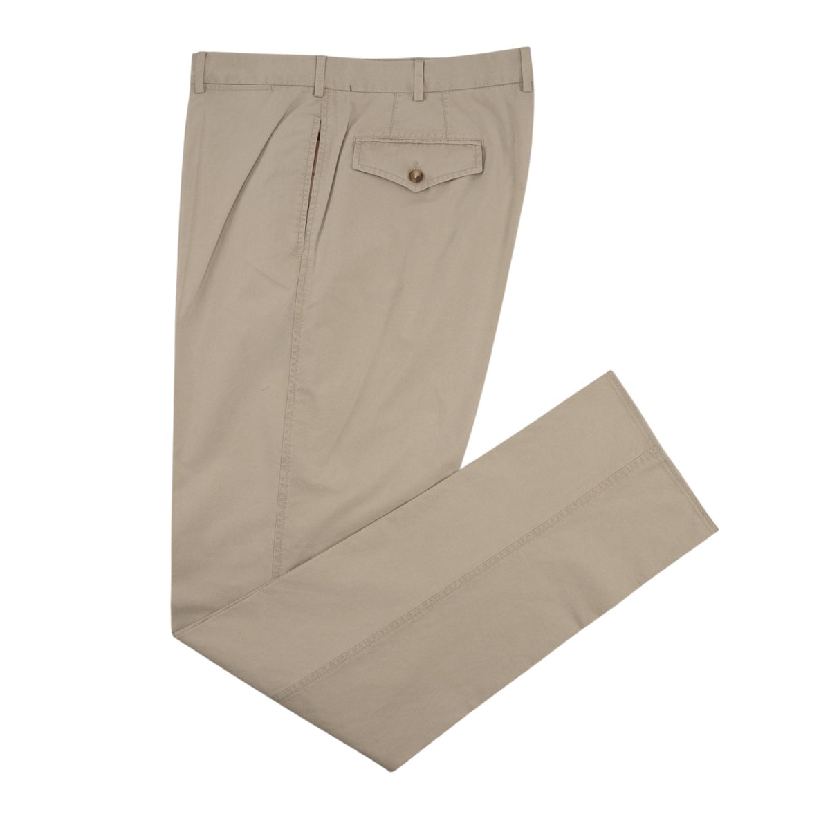 700$ BURBERRY LONDON Beige Trouser Pant Cotton Regular Fit 42 US 58 EU