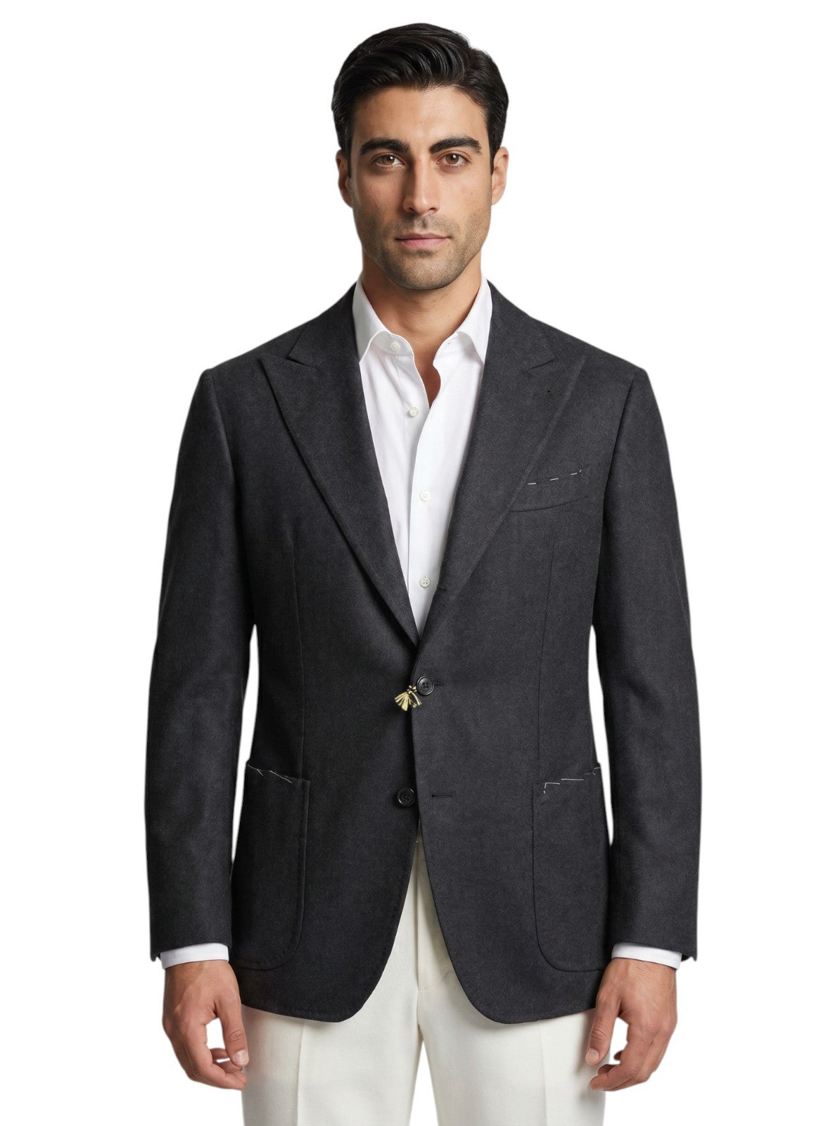 1800$ SARTORIO KITON NAPOLI Dark Gray Jacket Sport Coat Wool 44 US / 54 EU 8R