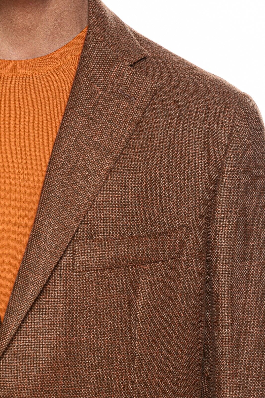 BELVEST Made in Italy Jacket 2Btn Wool Cashmere Silk Linen Brown 46 US 56 EU 7R
