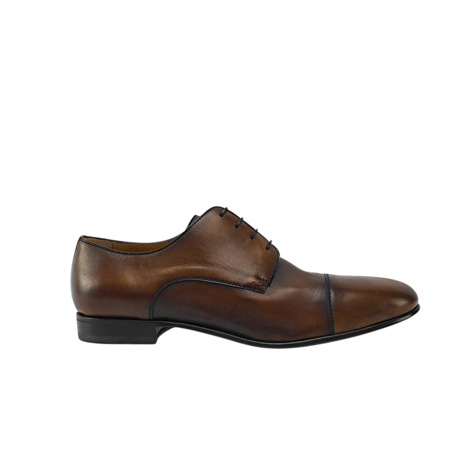 1150$ TESTONI "Portonovo" Derby Shoes Antique Calf Brown 8 UK / 9 US / 42 IT