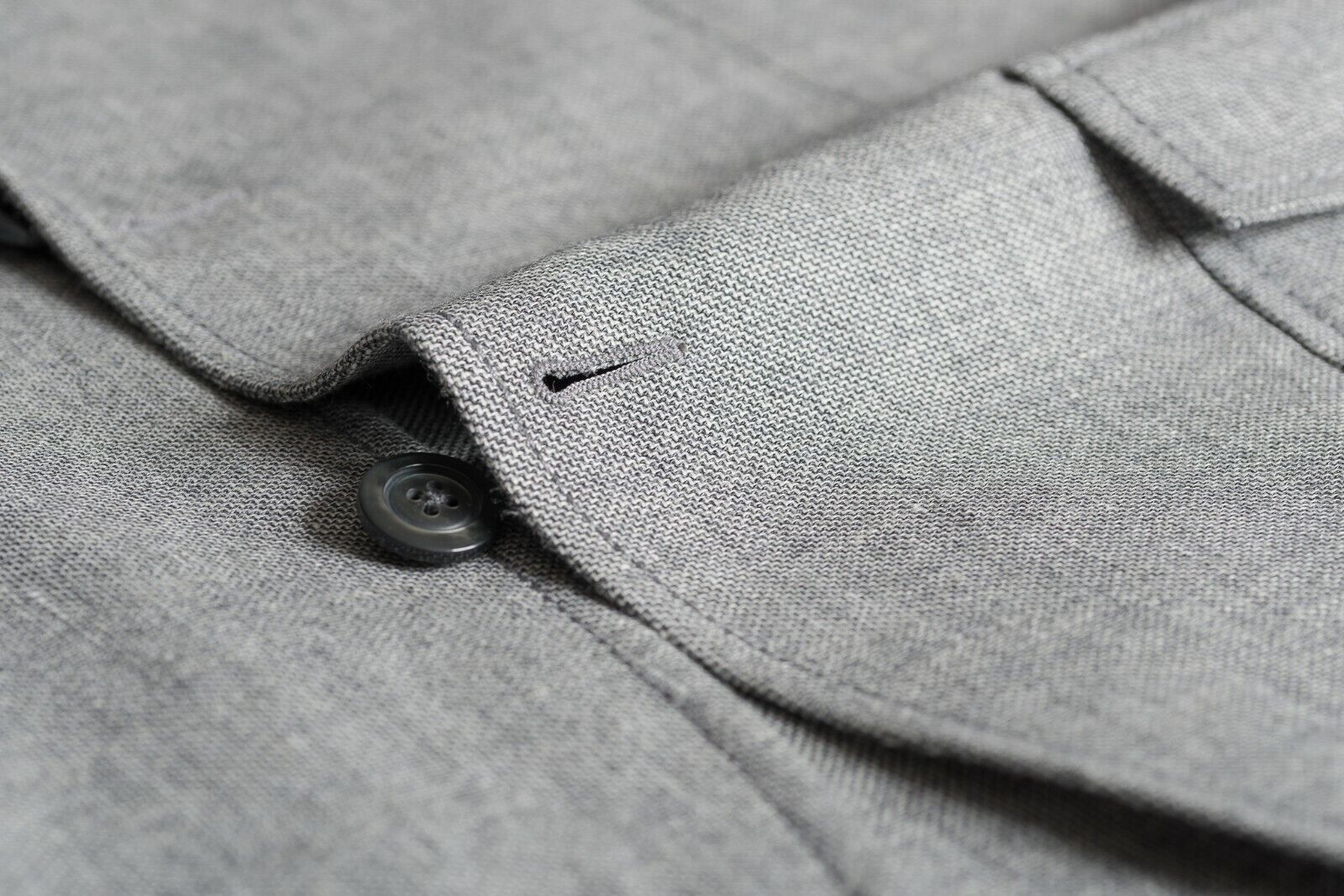 BELVEST Hand Made in Italy Jacket Blazer Wool Linen Solid Gray 46 US / 56 EU 7 R