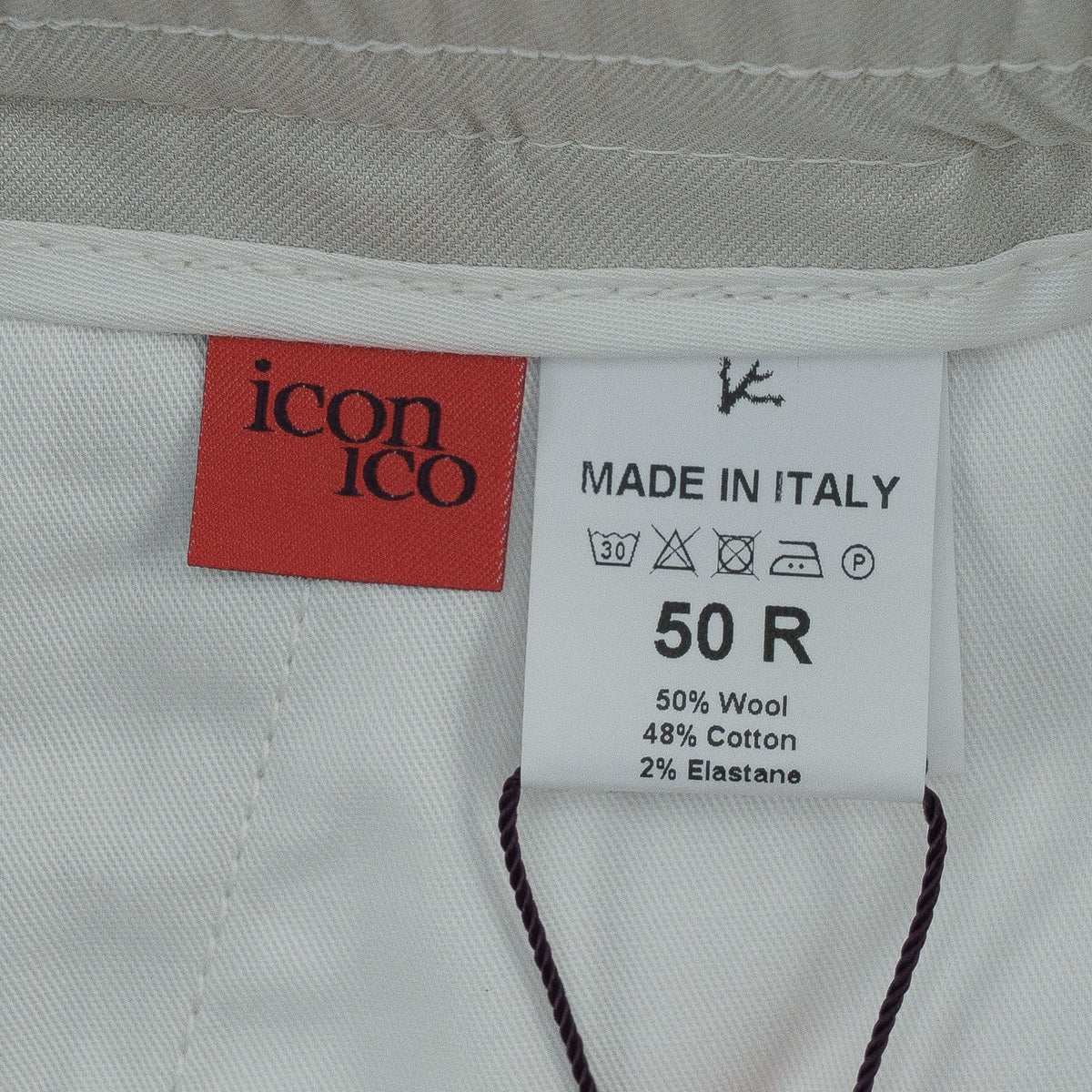 1350$ ISAIA NAPOLI Ice Drawstring Pant Cotton Wool Tapered 34 US / 50 EU