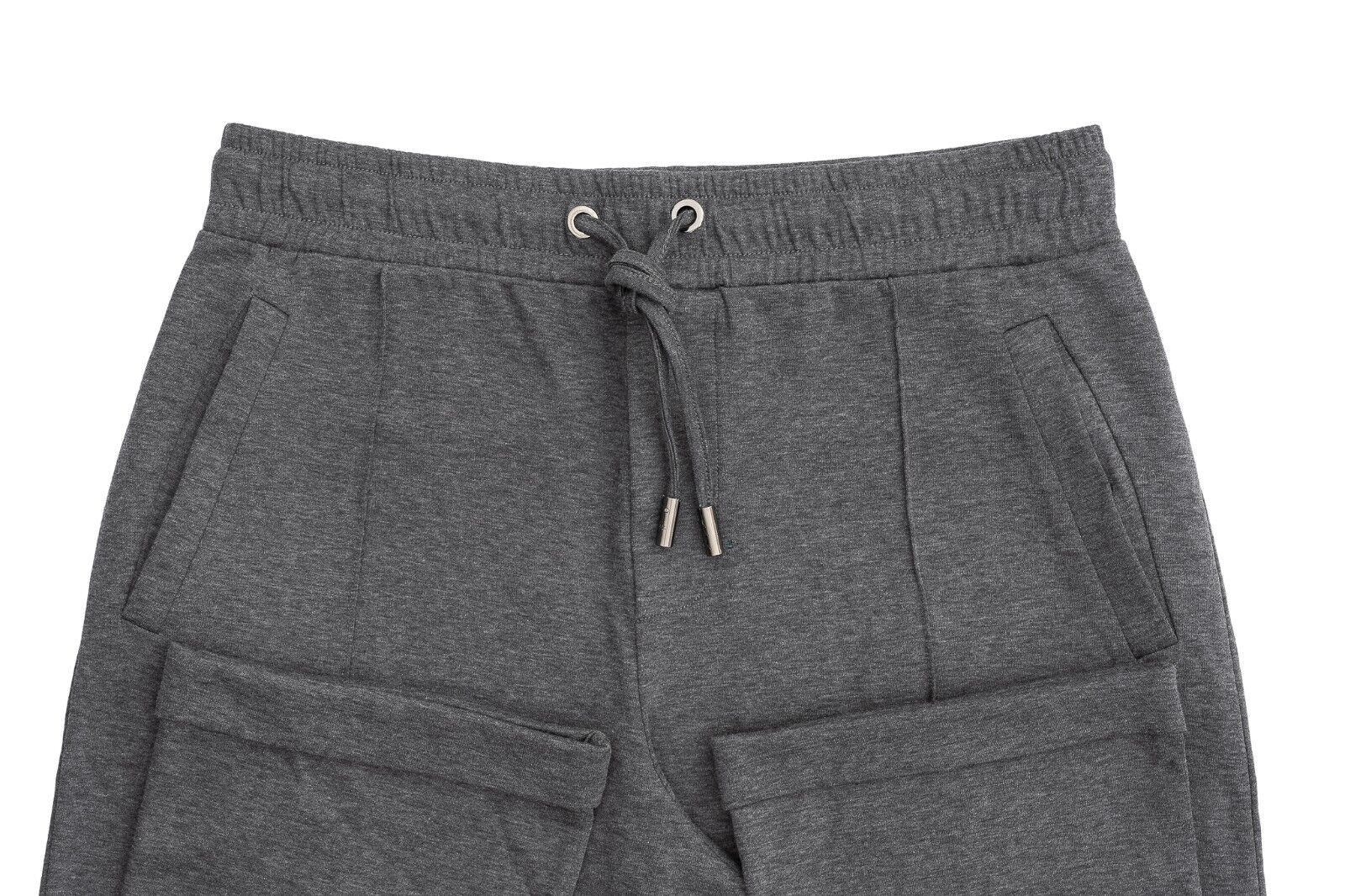 1100$ ISAIA NAPOLI Gray Trackpant Drawstring Jogging Pant Cotton Blend Size L