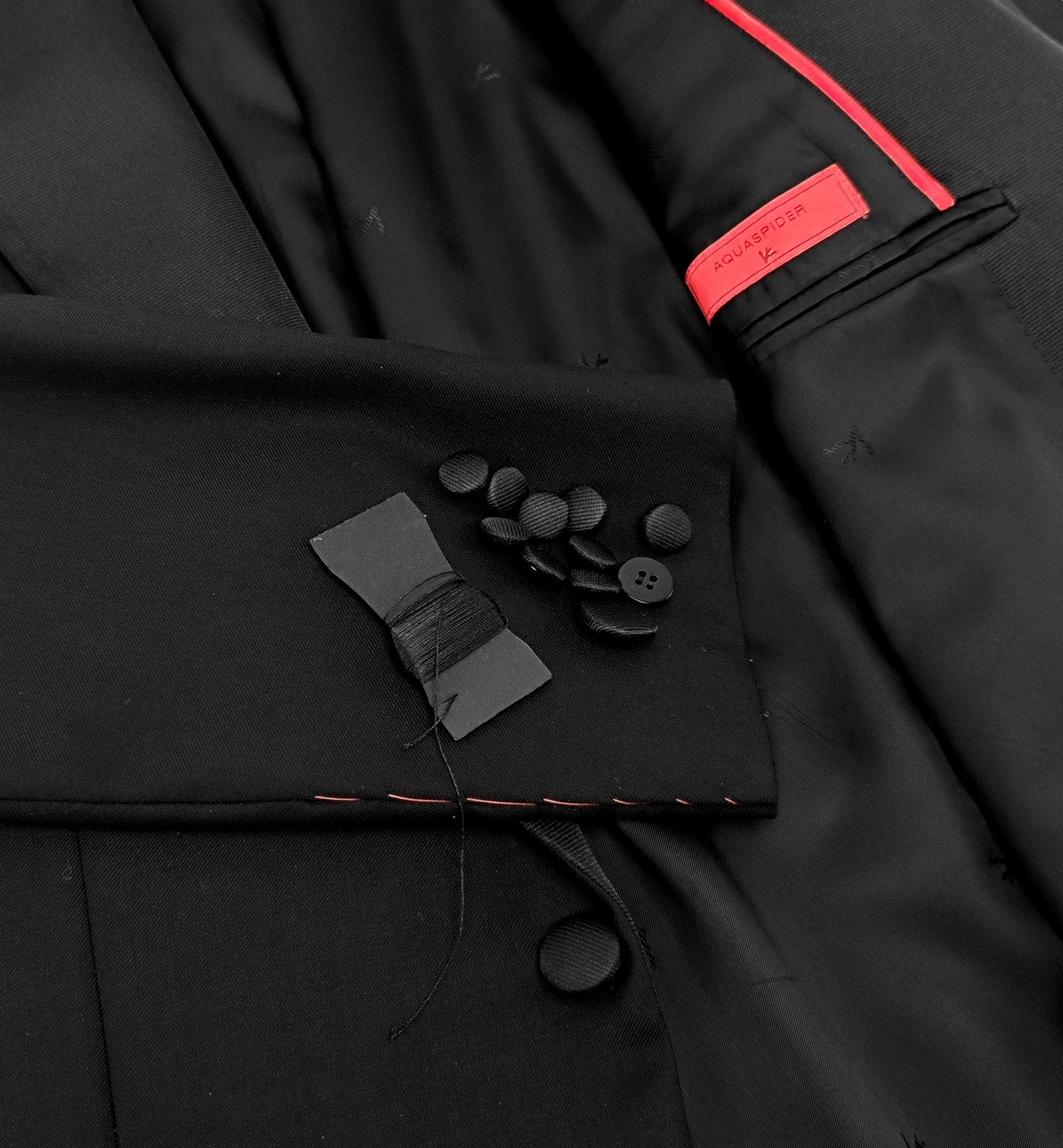 $5750 ISAIA "Sanita" Aquaspider Black Tuxedo Jacket Sport Coat 36 US / 46 EU 8R